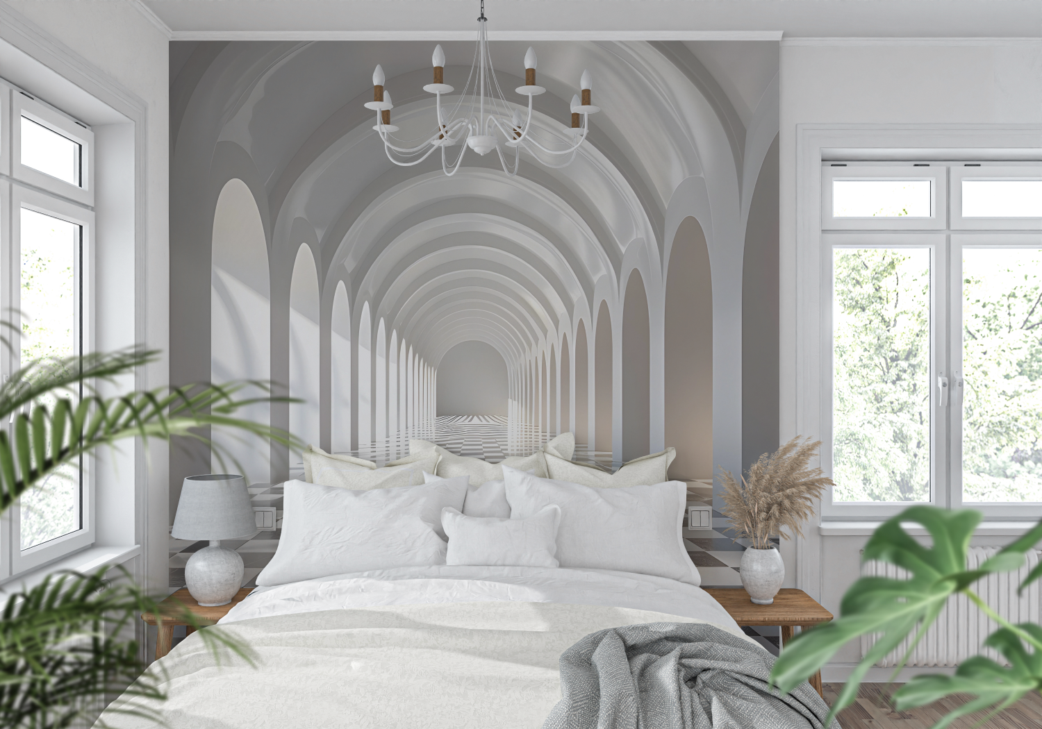 White 3D Wallpaper | Murals Wallpaper