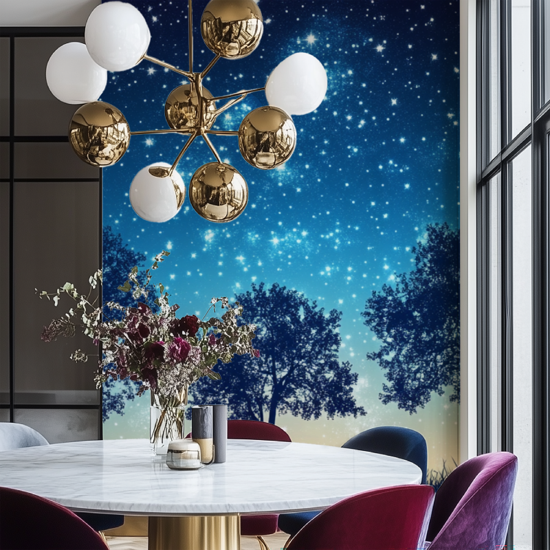 Tree and Star Wallpaper | Murals Wallpaper
