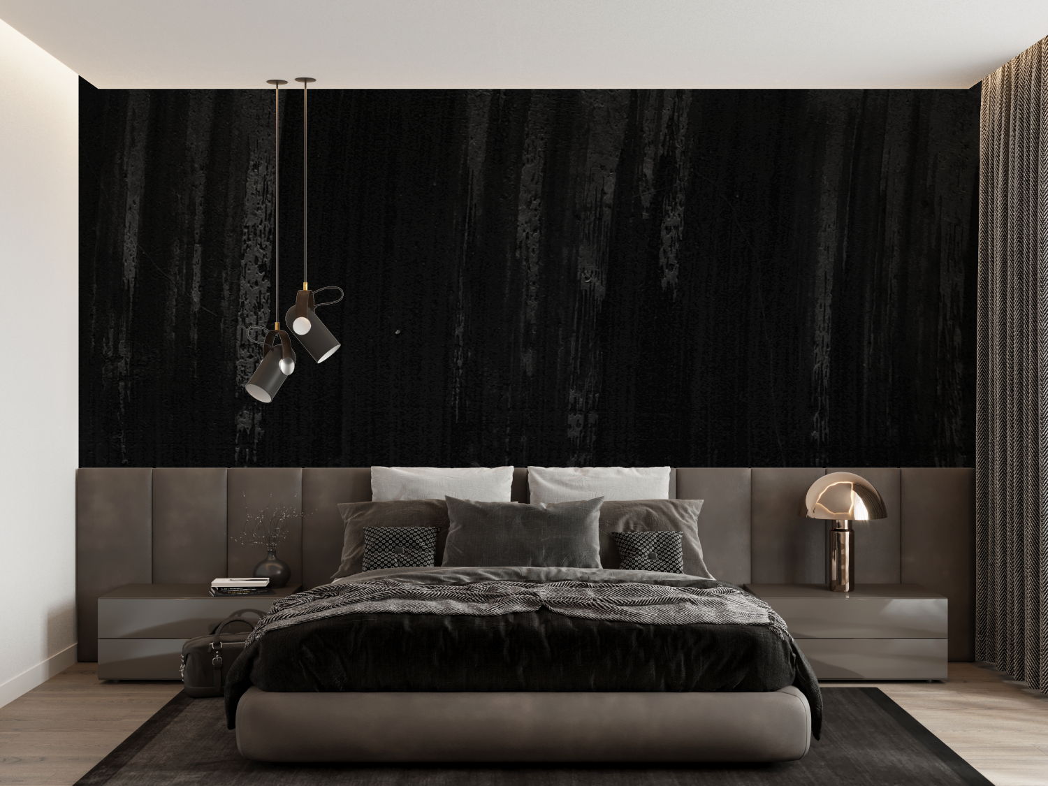 Black Wood Wallpaper | Murals Wallpaper