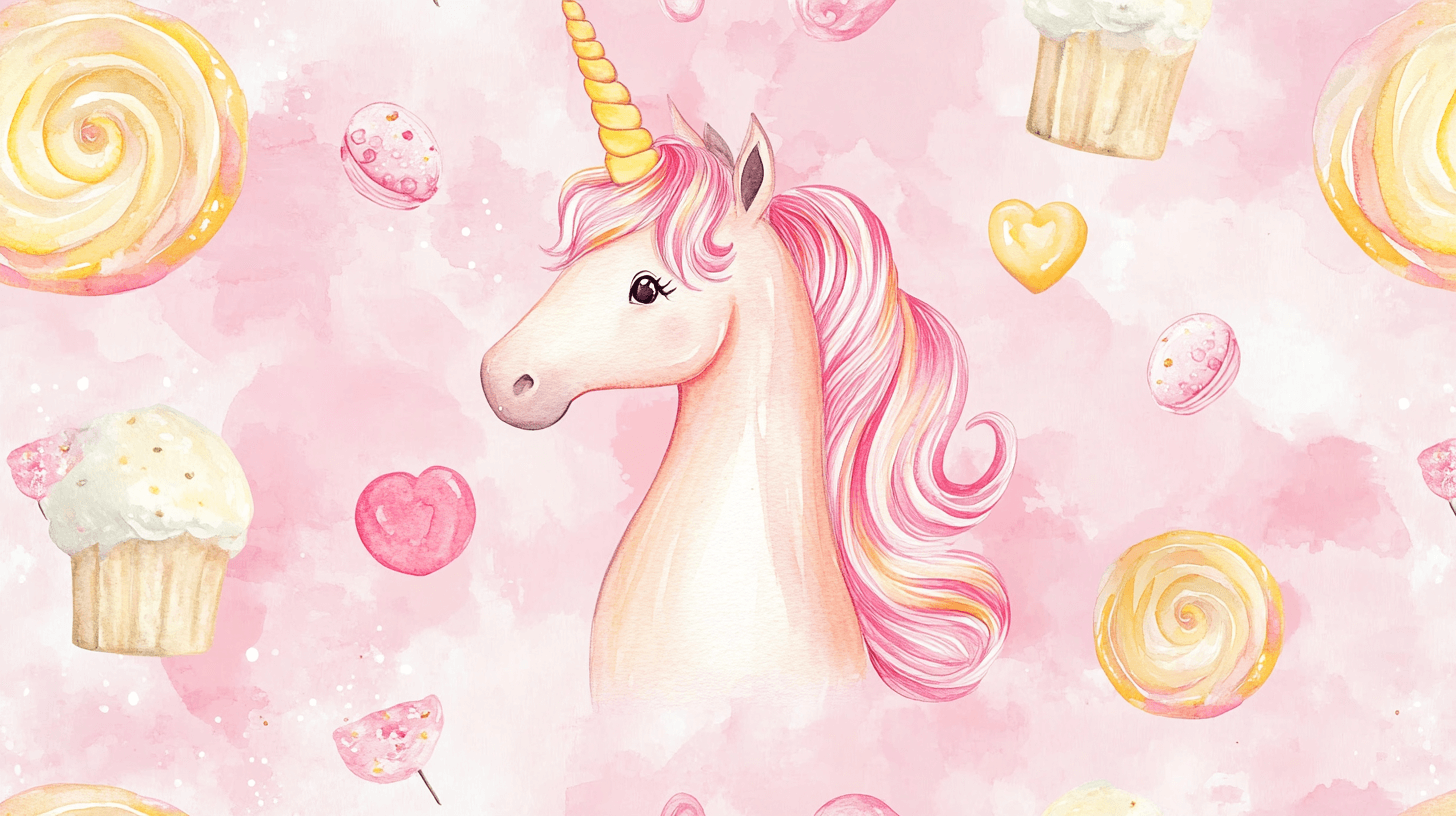 Unicorn Wallpaper Baby Room Candy World | Murals Wallpaper