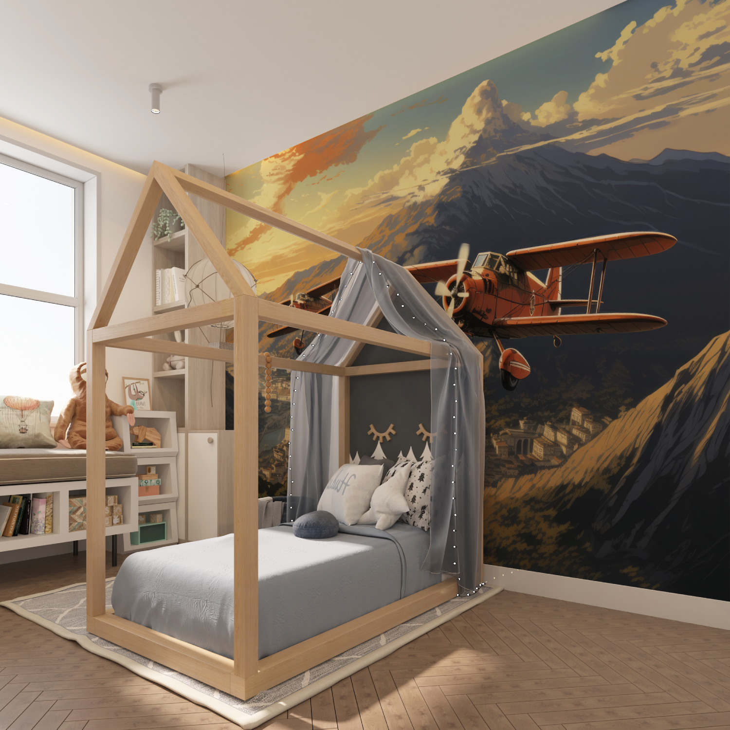 Adventure Plane Wallpaper | Murals Wallpaper