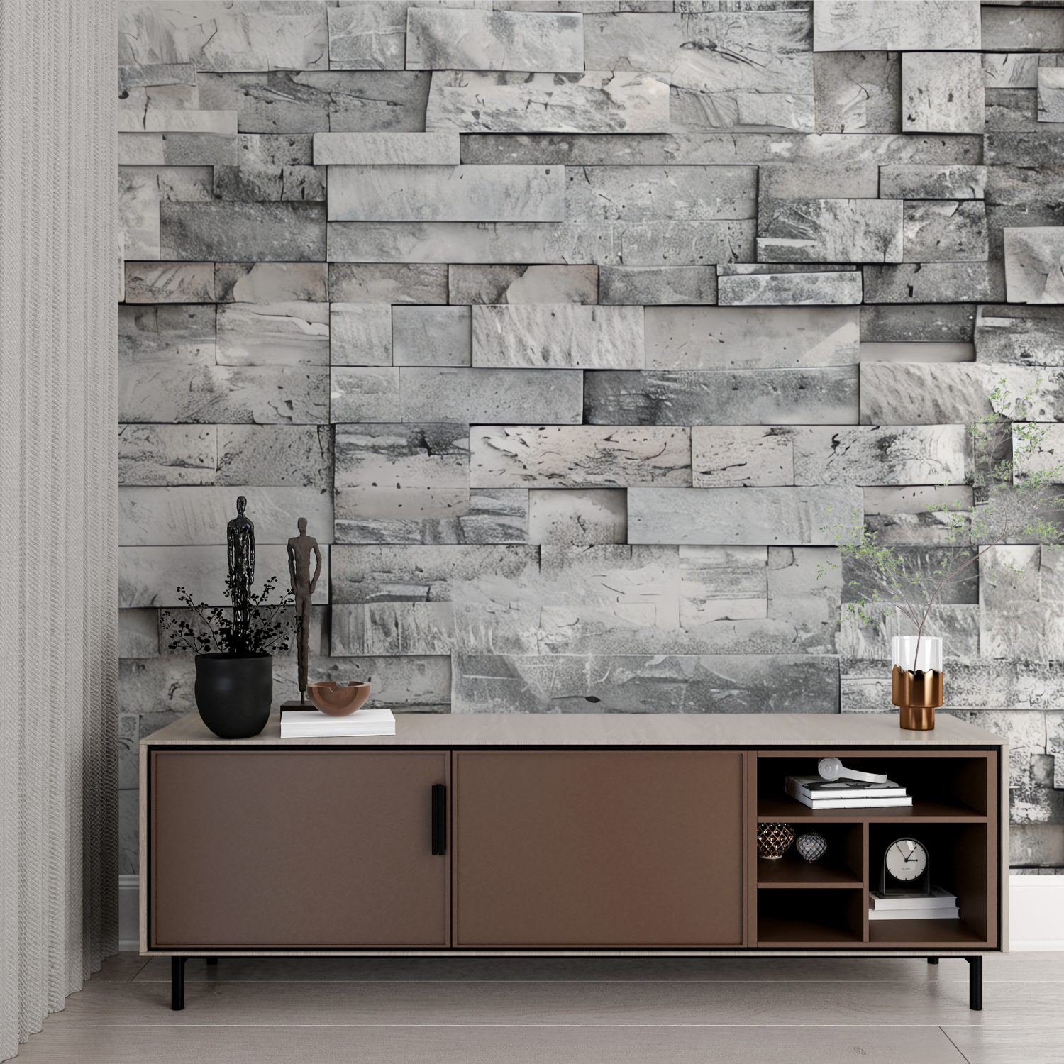 Gray Stone Wallpaper | Murals Wallpaper