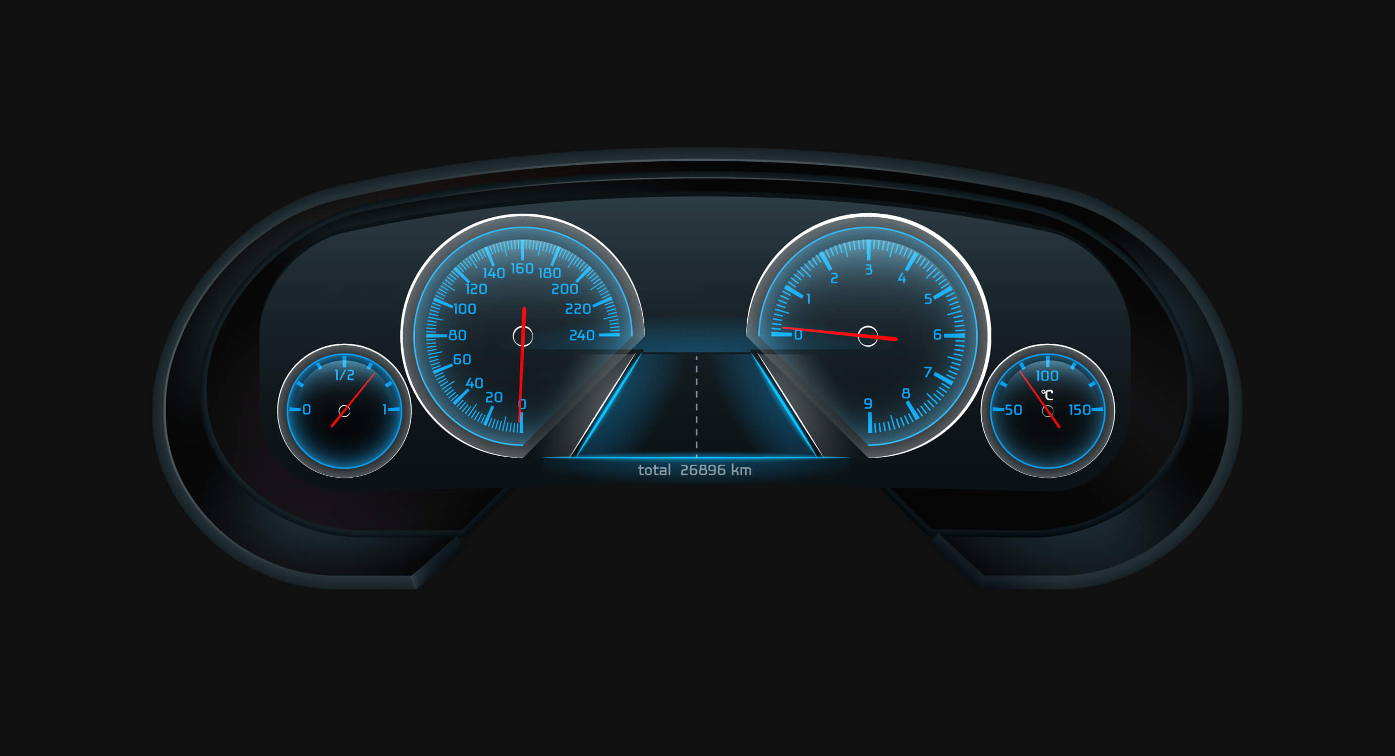 Car Dashboard Wallpaper Black Blue | Murals Wallpaper