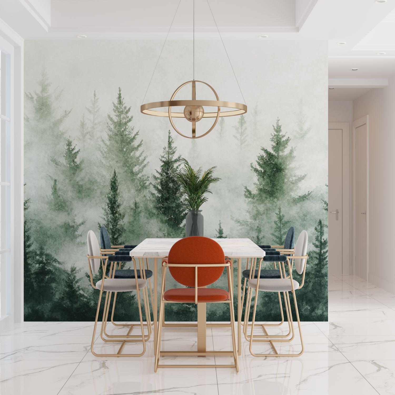 Abstract Forest Watercolor Wallpaper | Murals Wallpaper