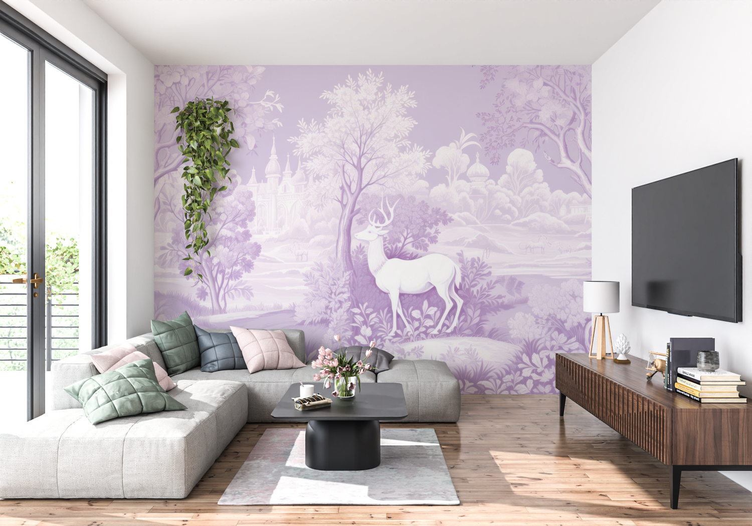 Purple Landscape Wallpaper | Murals Wallpaper