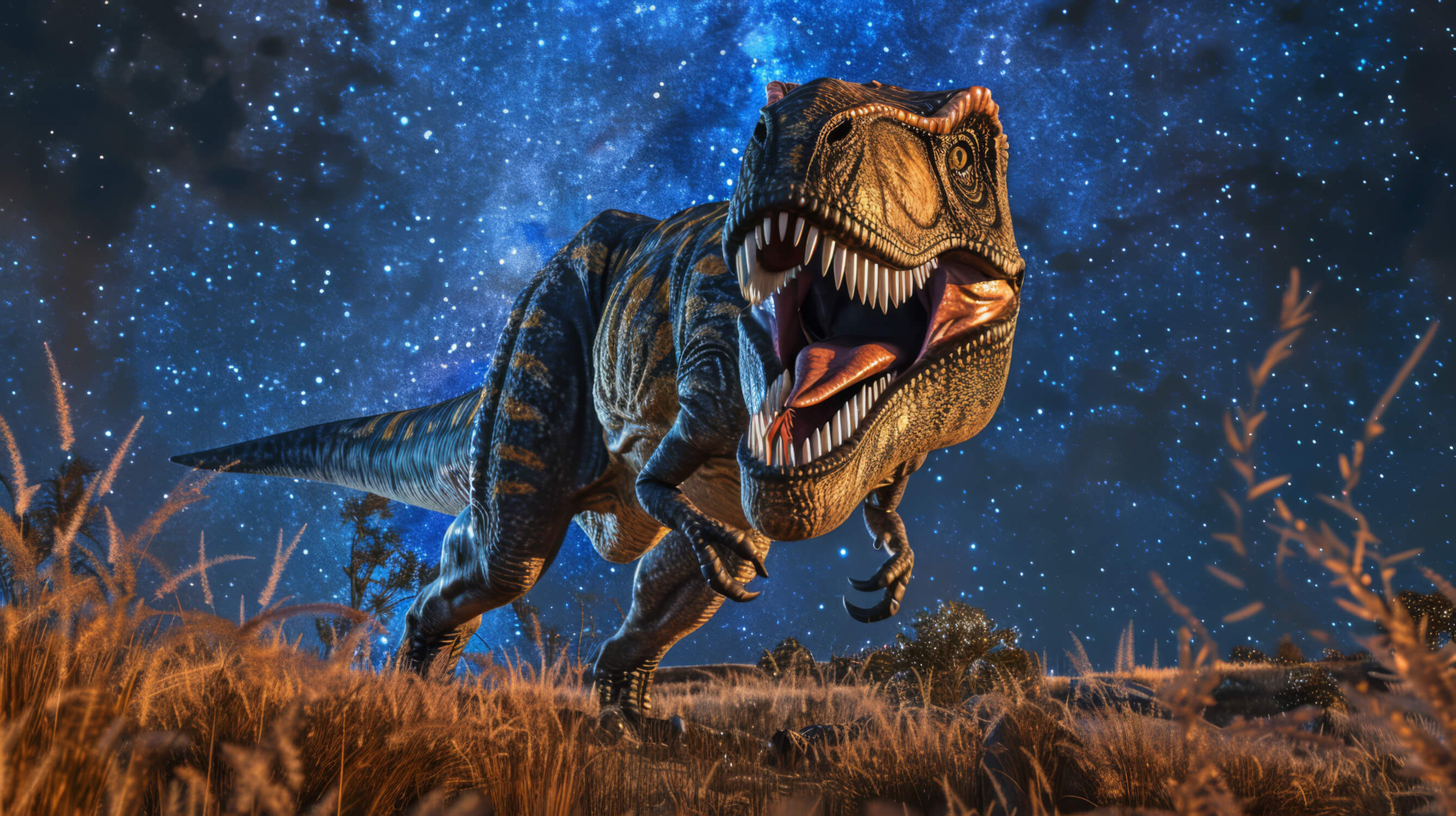 Starry Sky Dinosaur Wallpaper | Murals Wallpaper