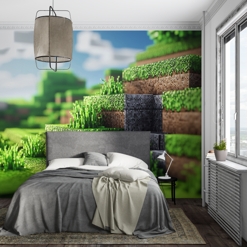 Minecraft Landscape Wallpaper | Murals Wallpaper