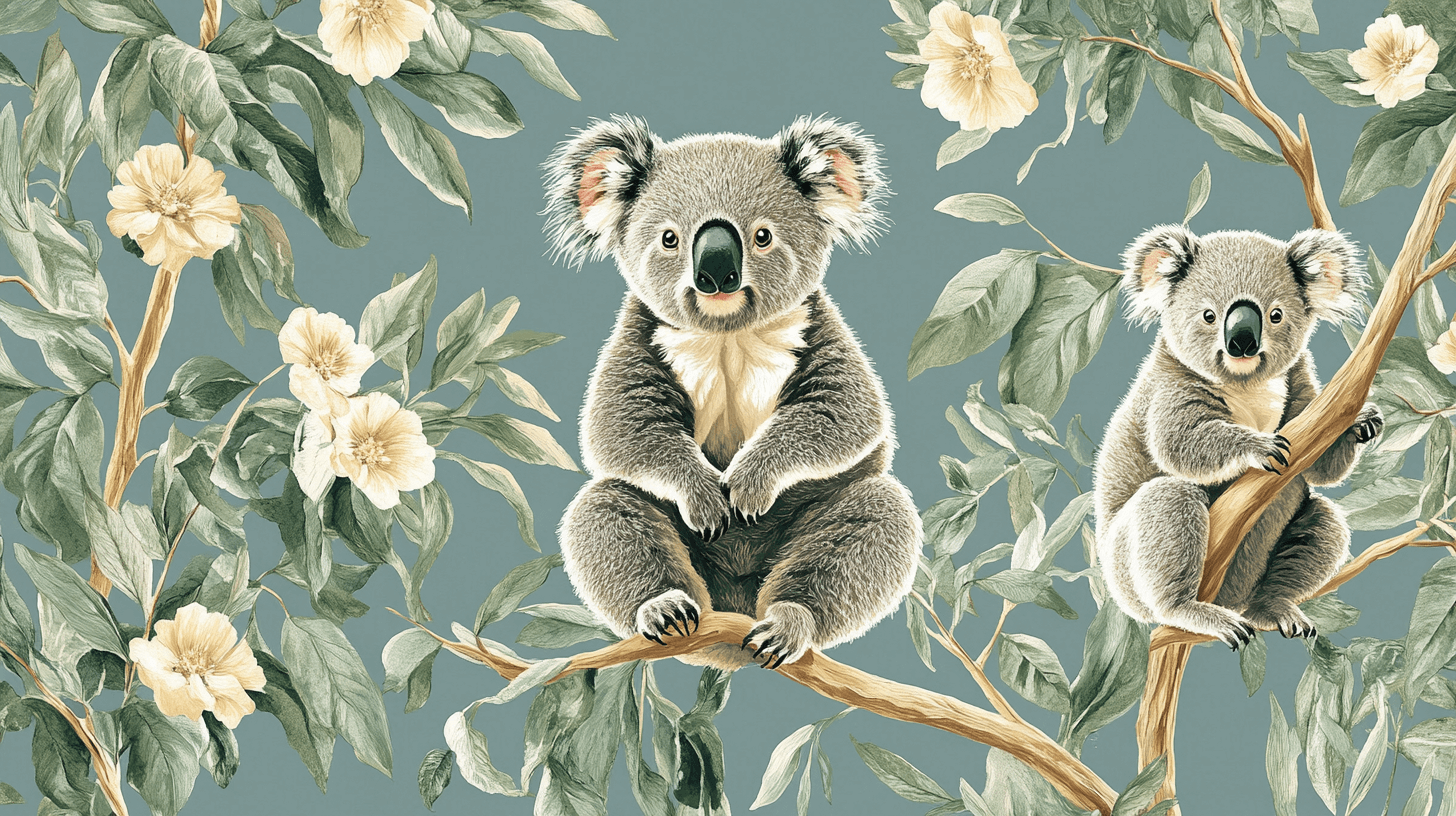 Koala Wallpaper in a Magical Forest | Murals Wallpaper