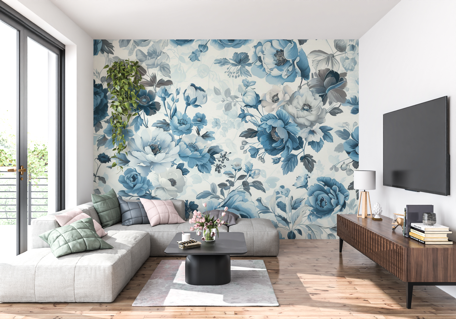 Vintage Blue Wallpaper | Murals Wallpaper