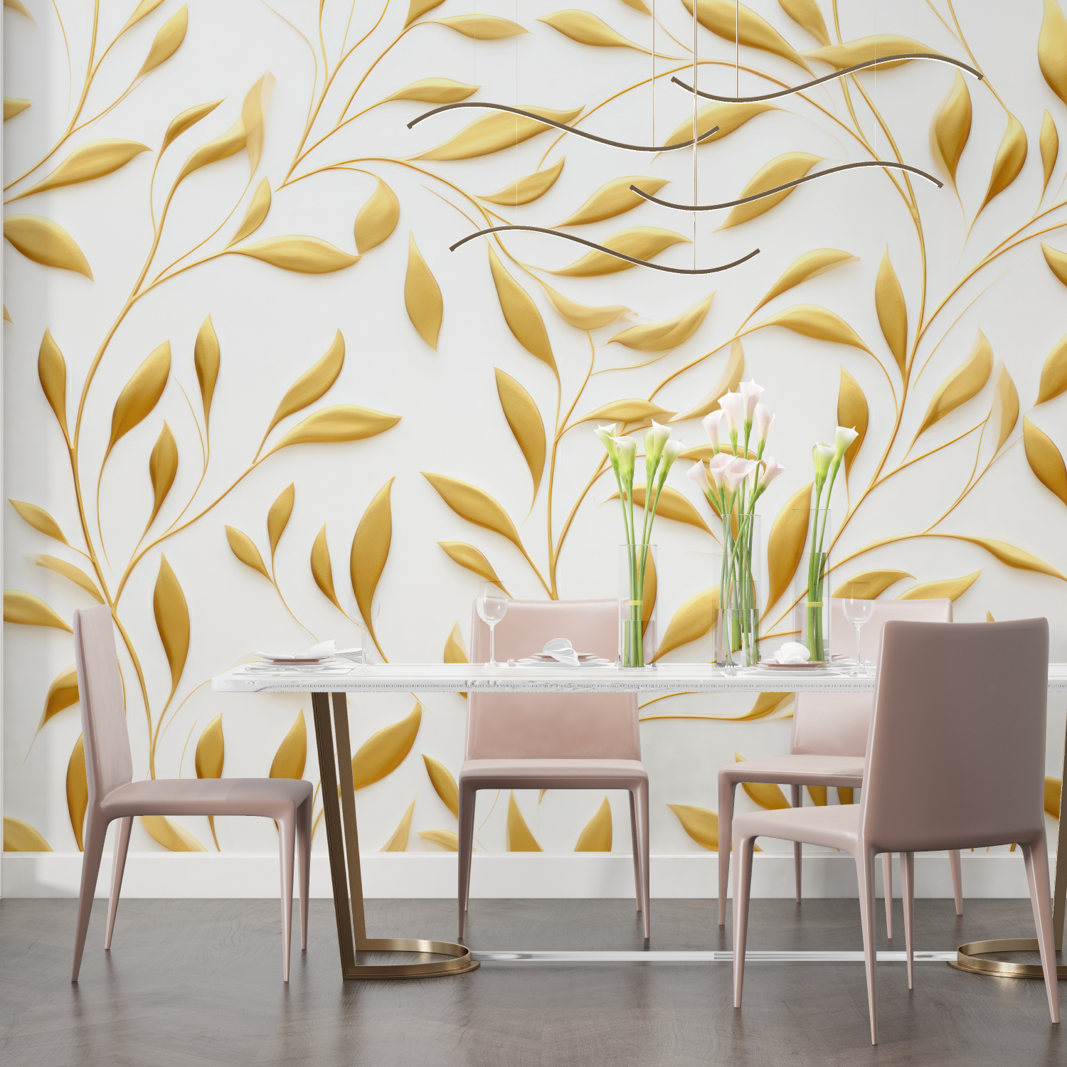 White Gold Wallpaper | Murals Wallpaper