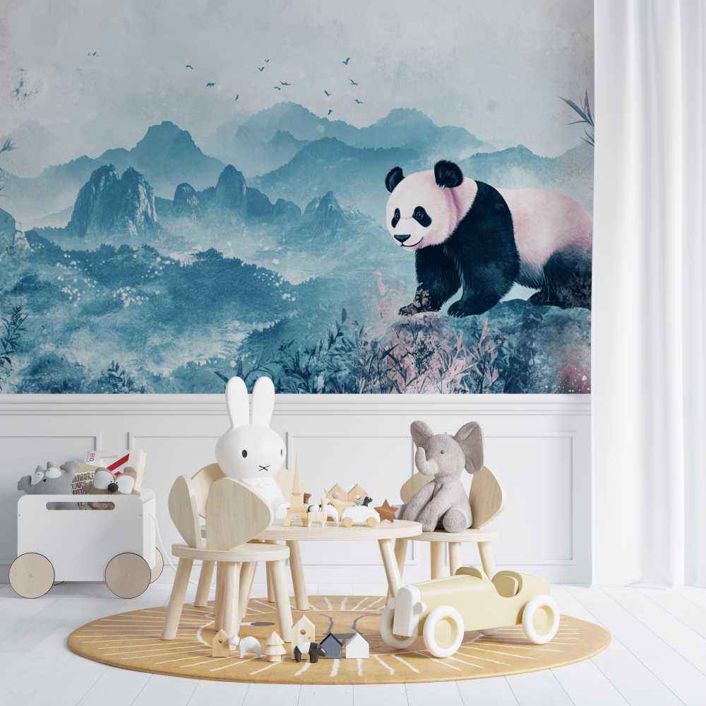 Panda Tapete und weiche Landschaften | Wandbilder Tapete