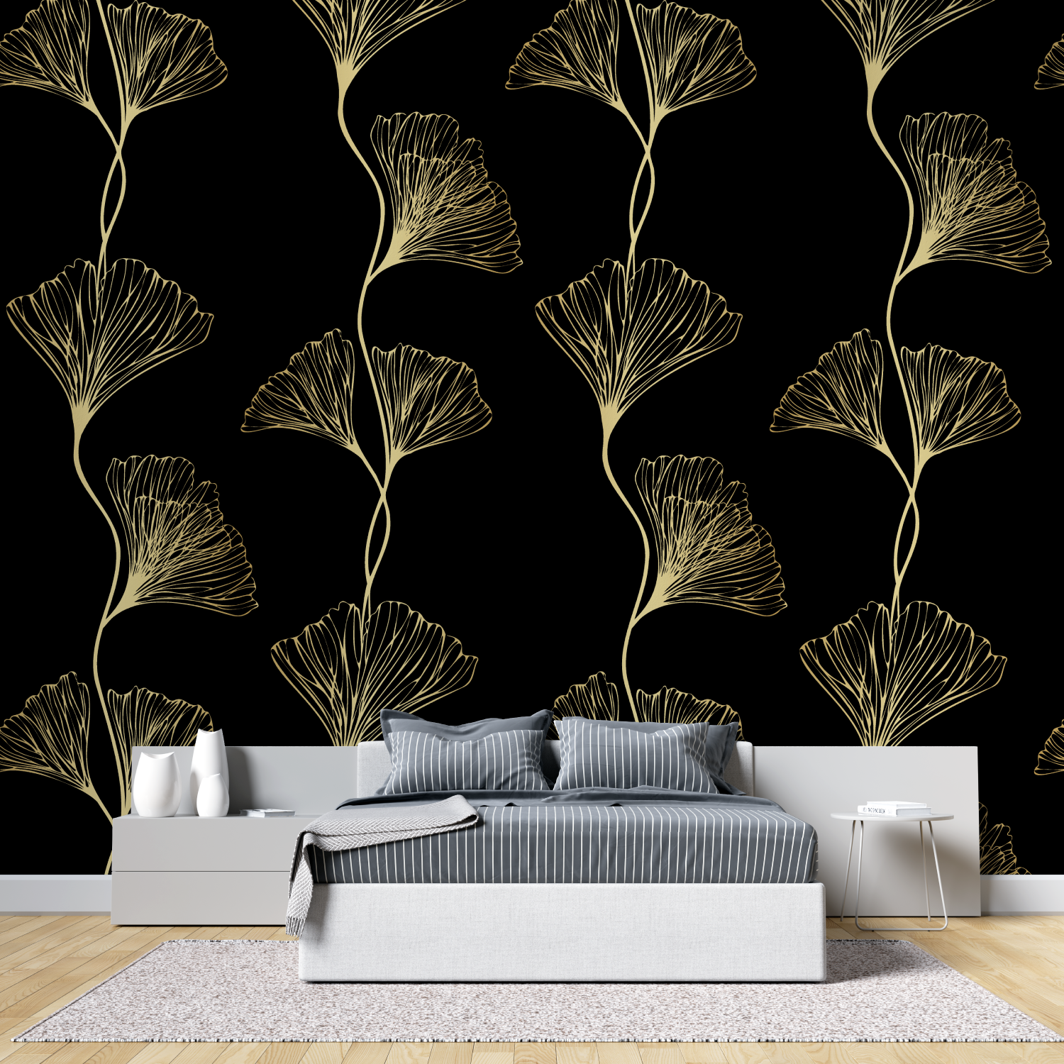 Ginkgo Gold Pattern Wallpaper | Murals Wallpaper