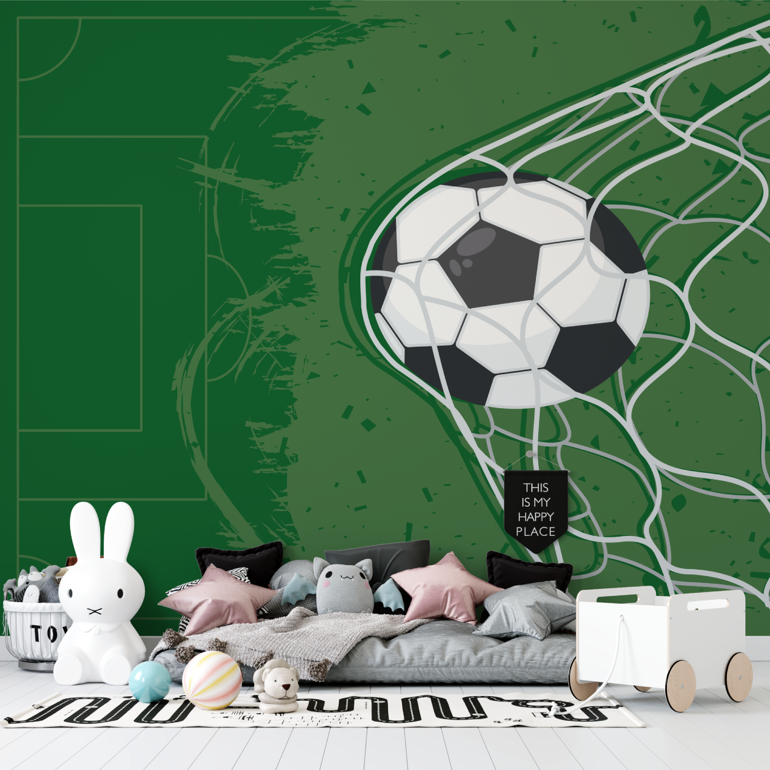 Green Soccer Wallpaper | Murals Wallpaper