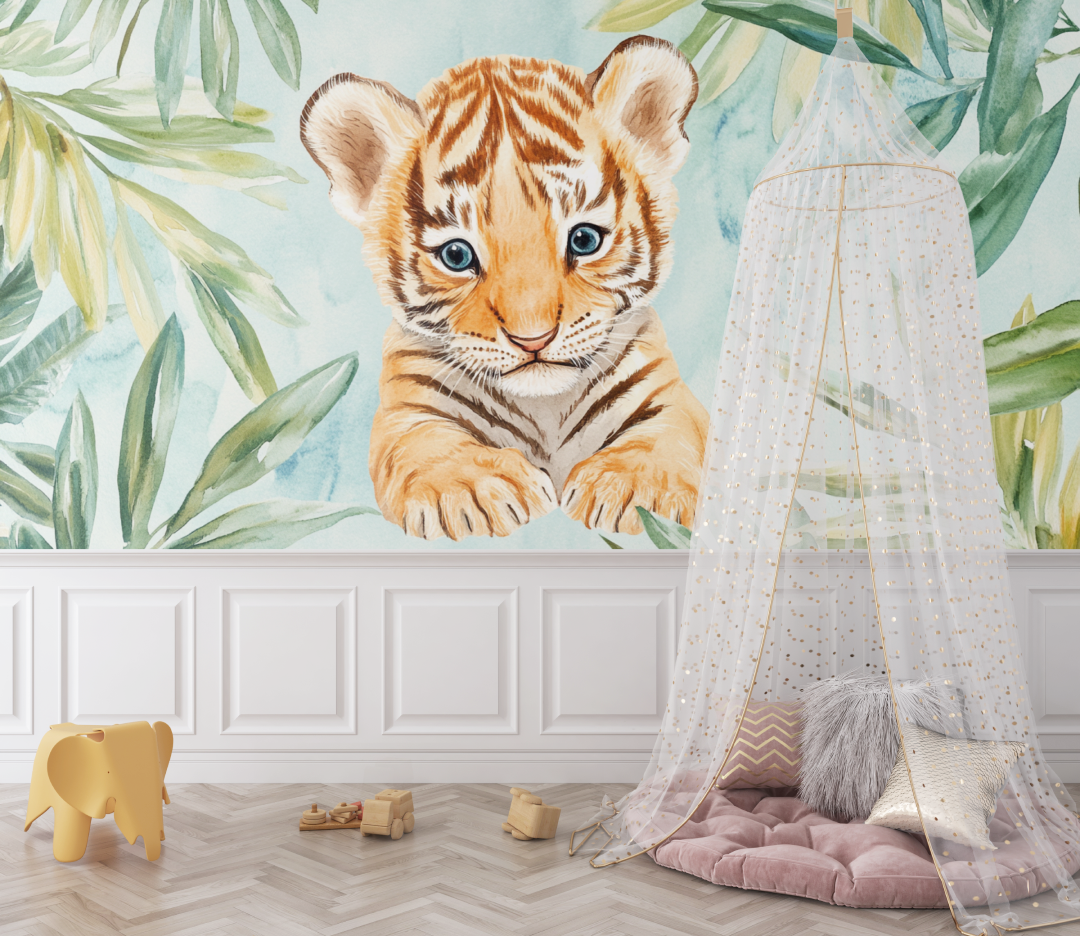 Tiger Wallpaper and Tropical Vibe | Murals Wallpaper