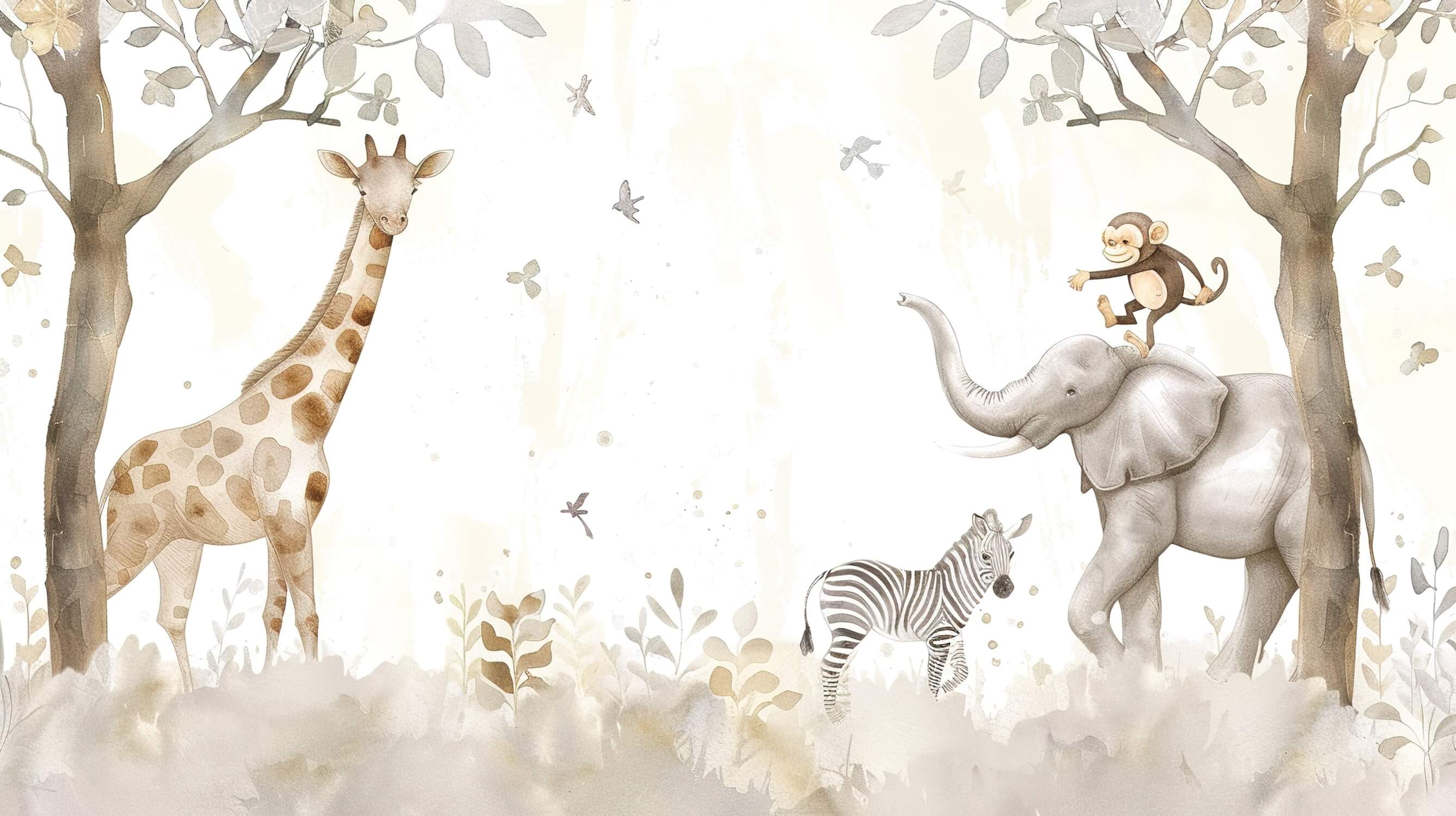 Savanna Kids Wallpaper | Murals Wallpaper