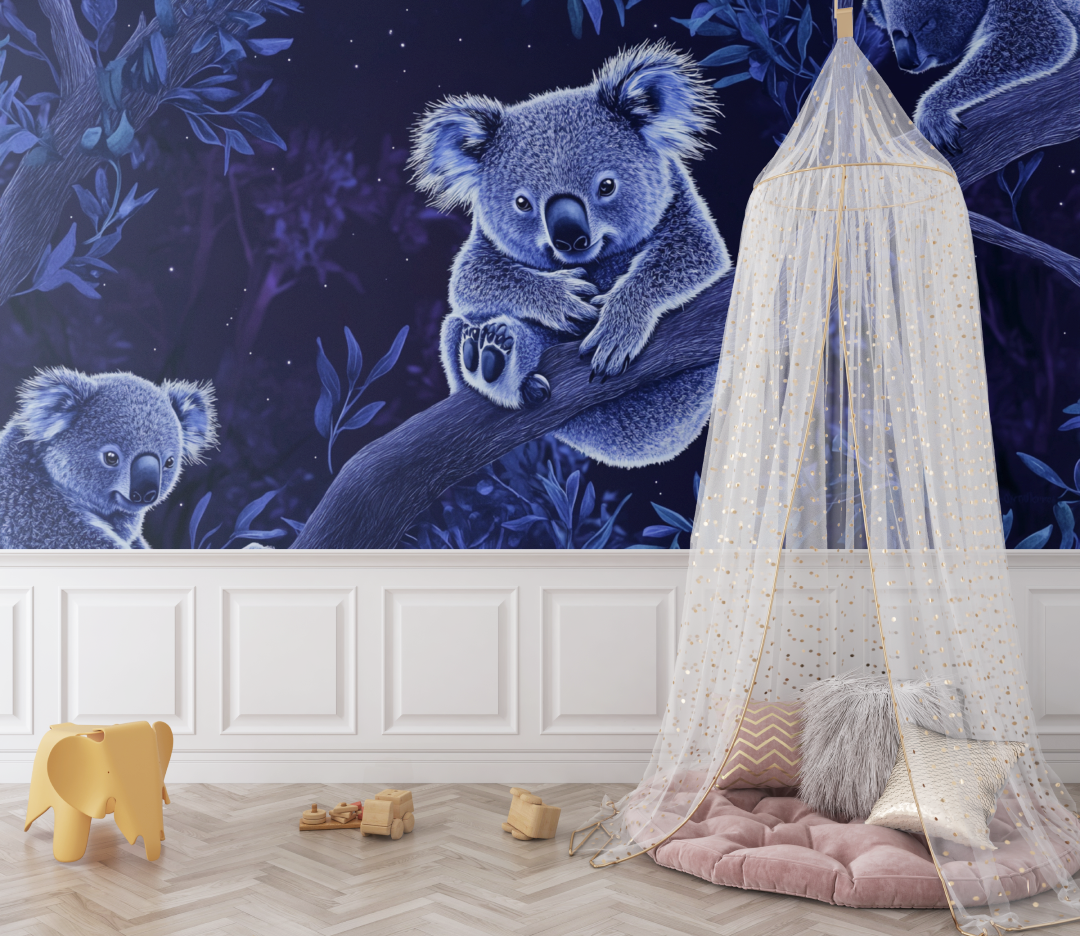 Koala Wallpaper and Night Magic | Murals Wallpaper