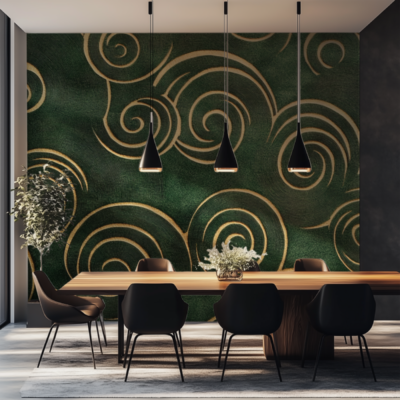 Khaki Green Vintage Wallpaper | Murals Wallpaper