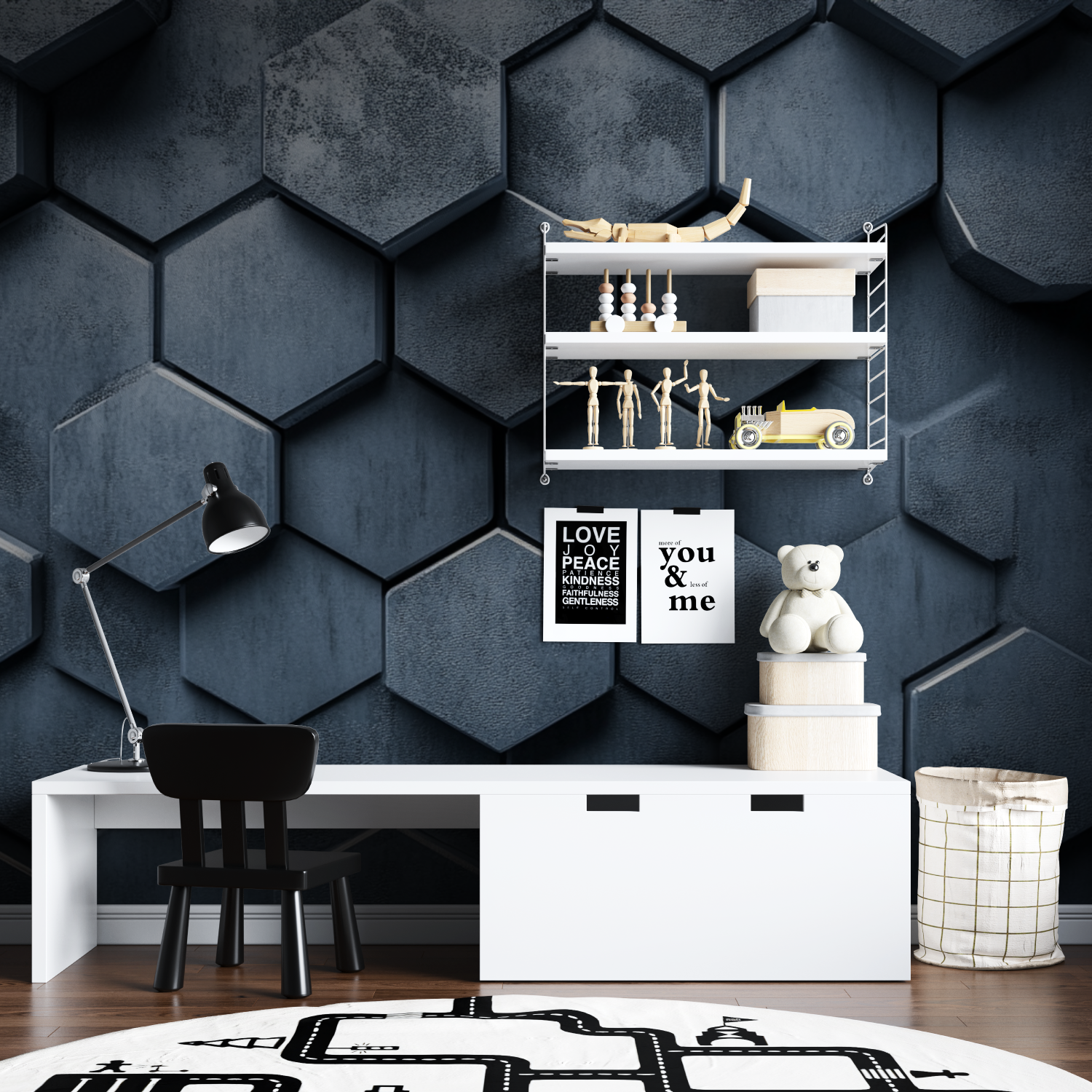 Titan-Tapete in Wabenoptik | Wandtapete