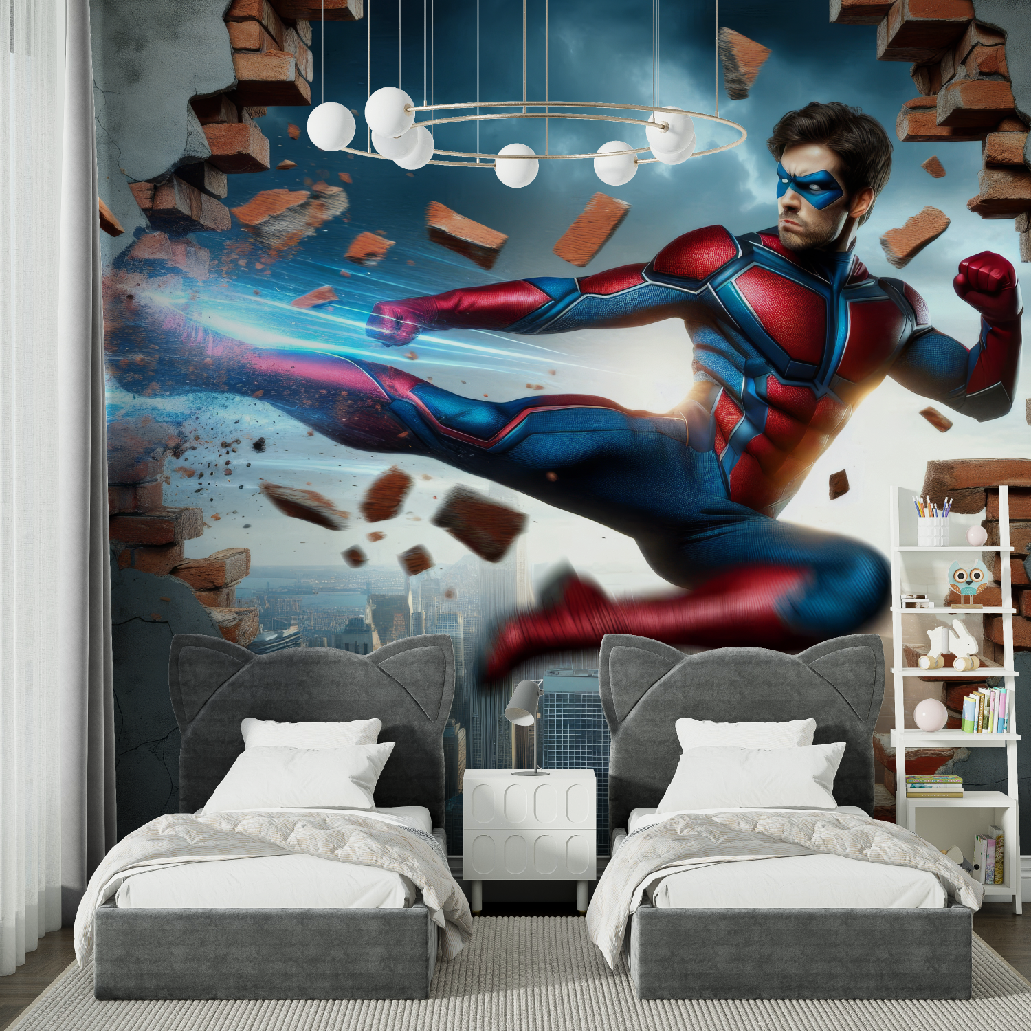 3D-Superhelden-Hintergrundbild | Wandbild-Hintergrundbild