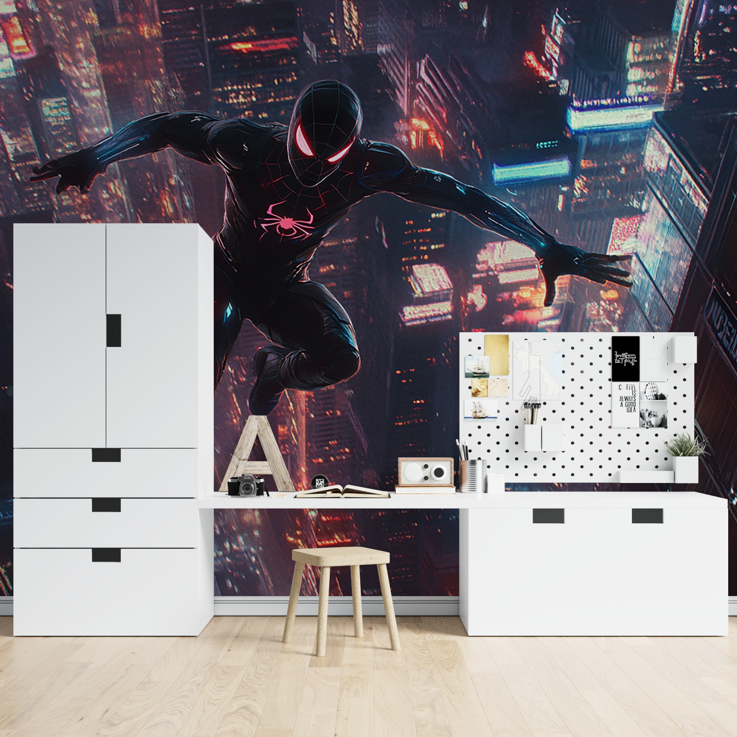 Spider-Man Night Jump Wallpaper | Murals Wallpaper