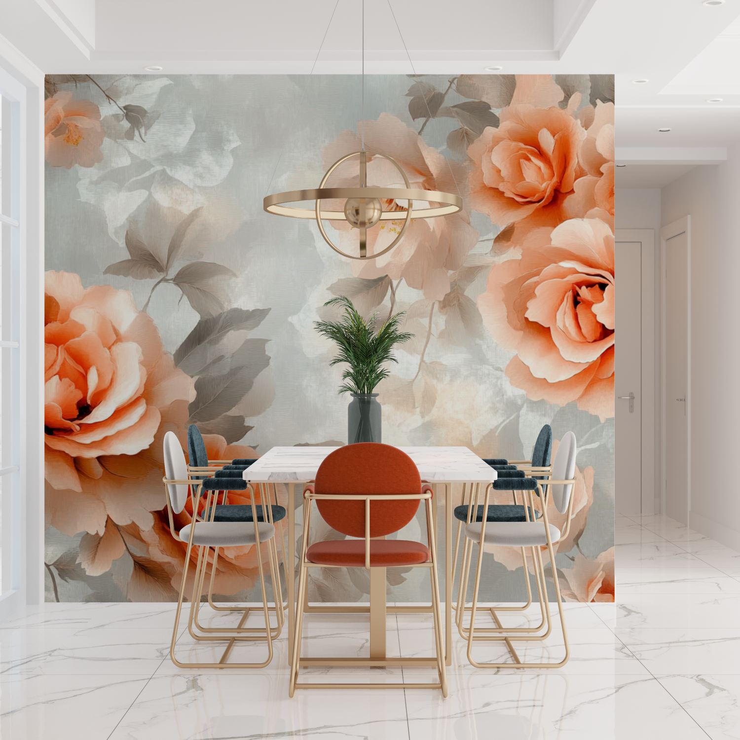 Vintage Floral Watercolor Wallpaper | Murals Wallpaper