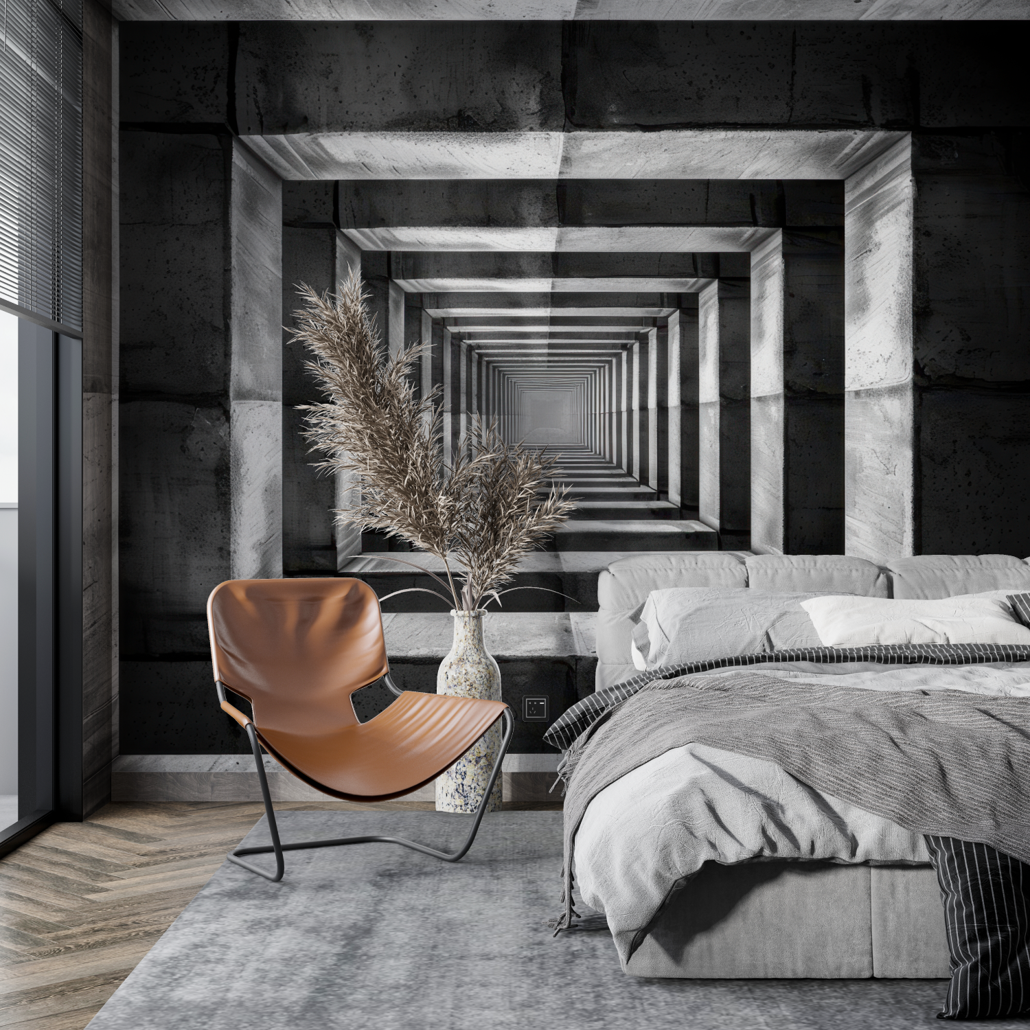 Industrial Style Faux 3D Wallpaper | Murals Wallpaper