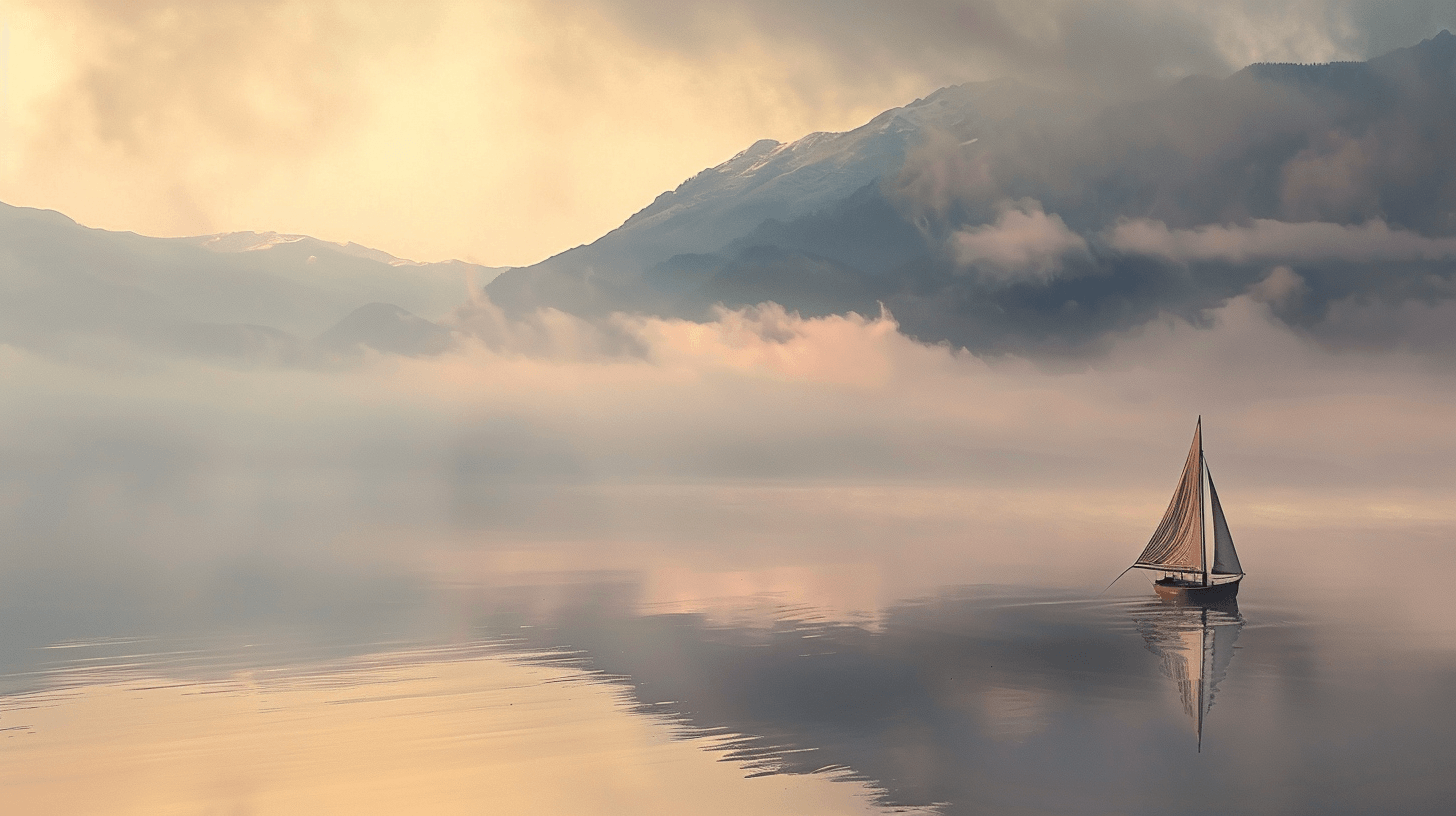 Lake Annecy Navigation Wallpaper | Murals Wallpaper