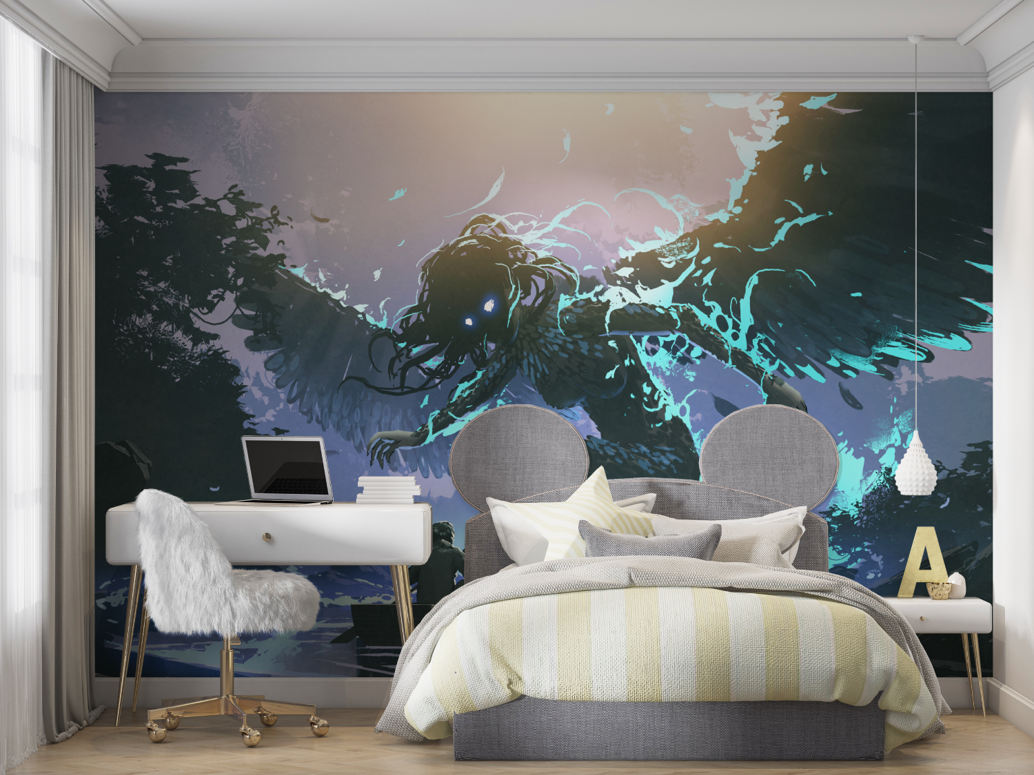 Tapete „Elektrischer Engel“ | Wandtapete