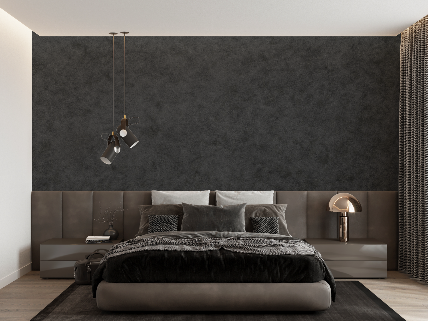 Dark Gray Wallpaper | Murals Wallpaper