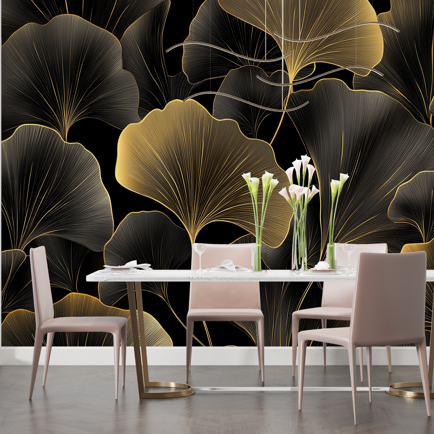 Black and Gold Design Wallpaper | Murals Wallpaper