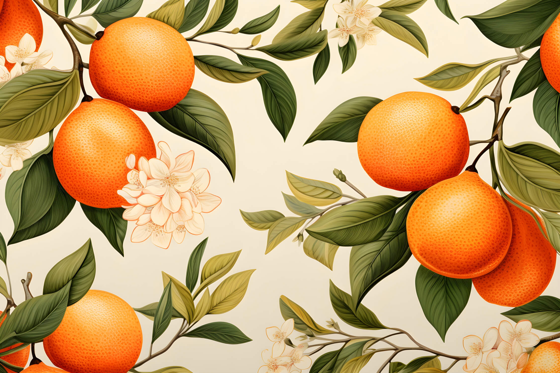 Orange Branch Wallpaper | Murals Wallpaper