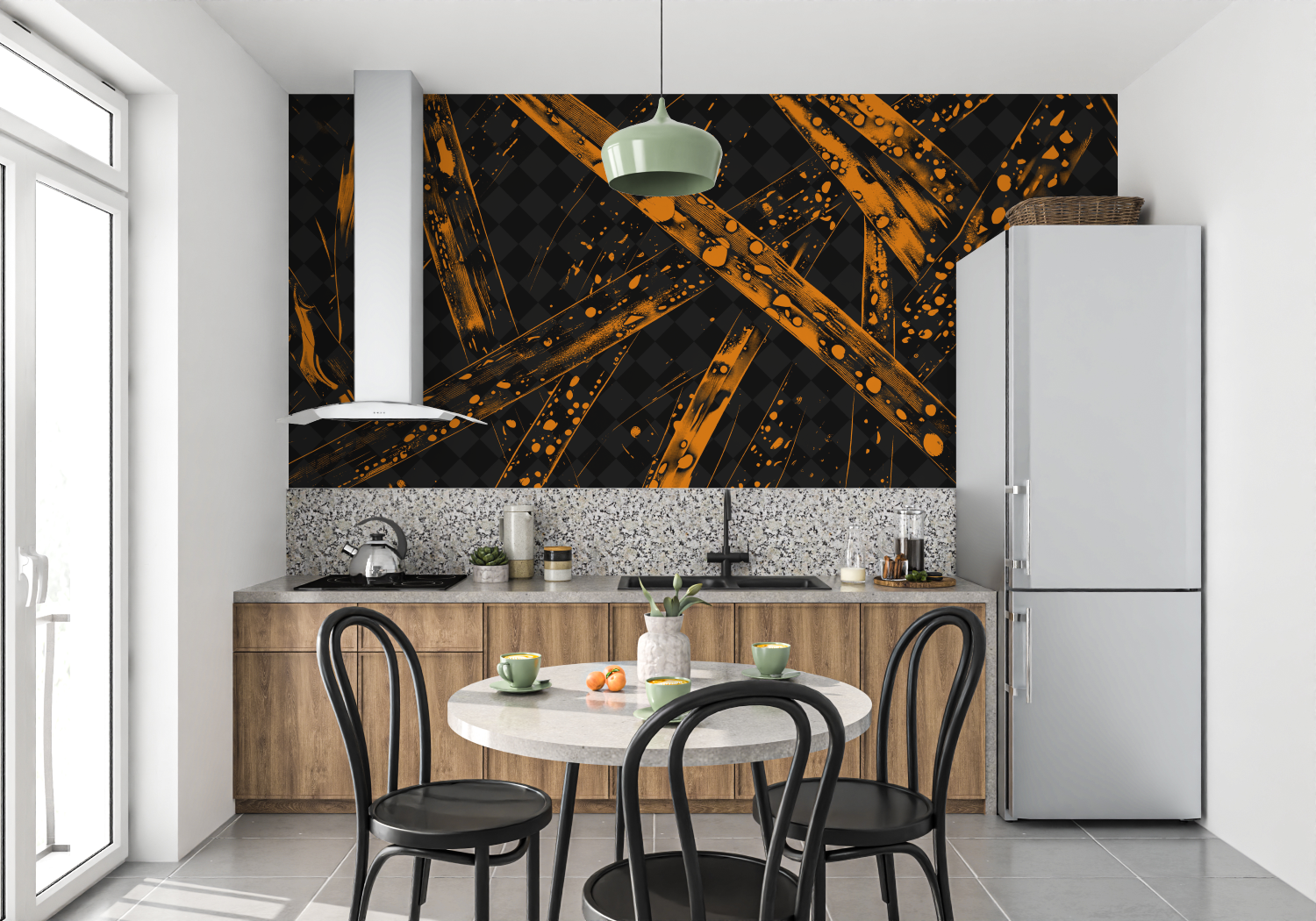 Black and Orange Wallpaper | Murals Wallpaper