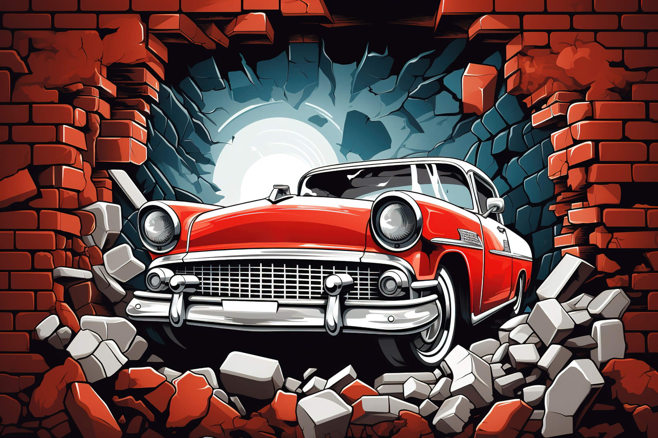 Vintage Car Wallpaper for Kids | Murals Wallpaper