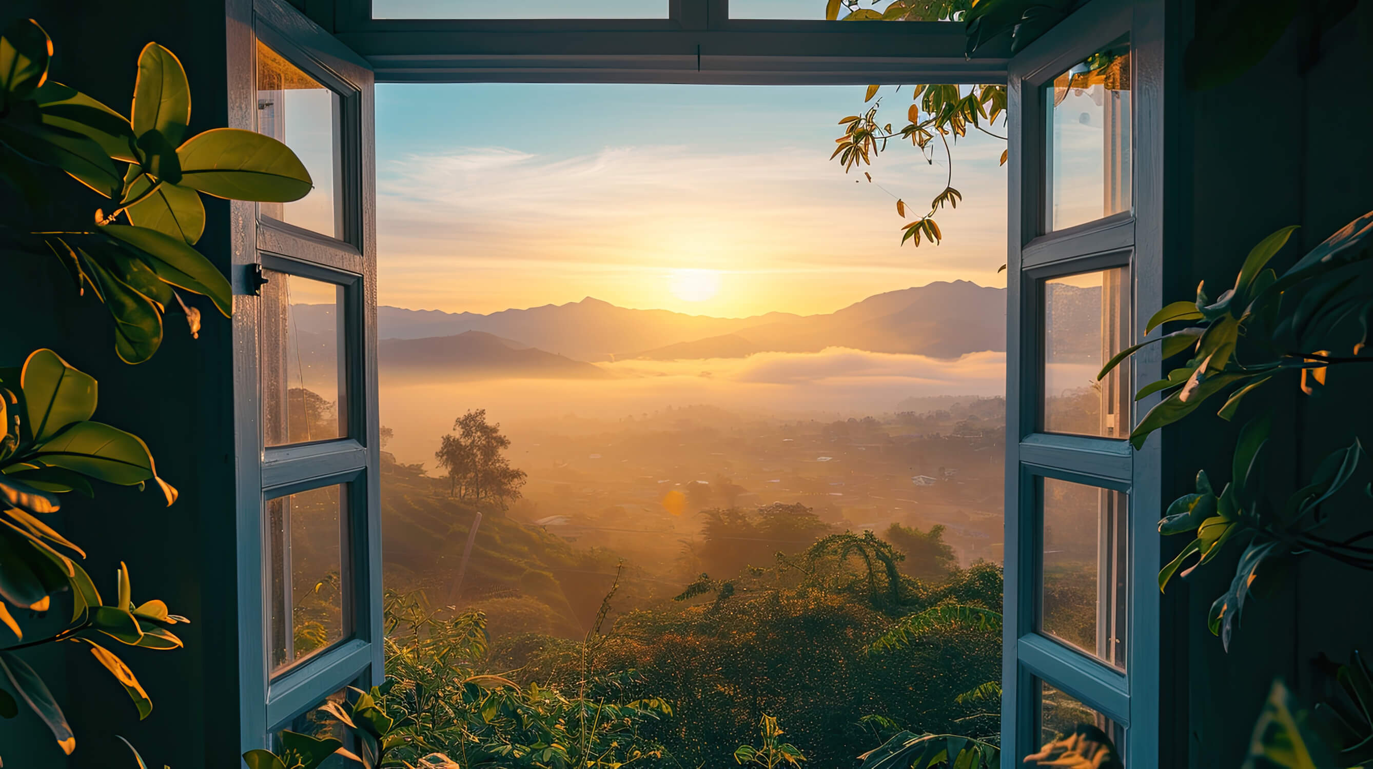 Open Window Trompe L'Oeil Wallpaper | Murals Wallpaper