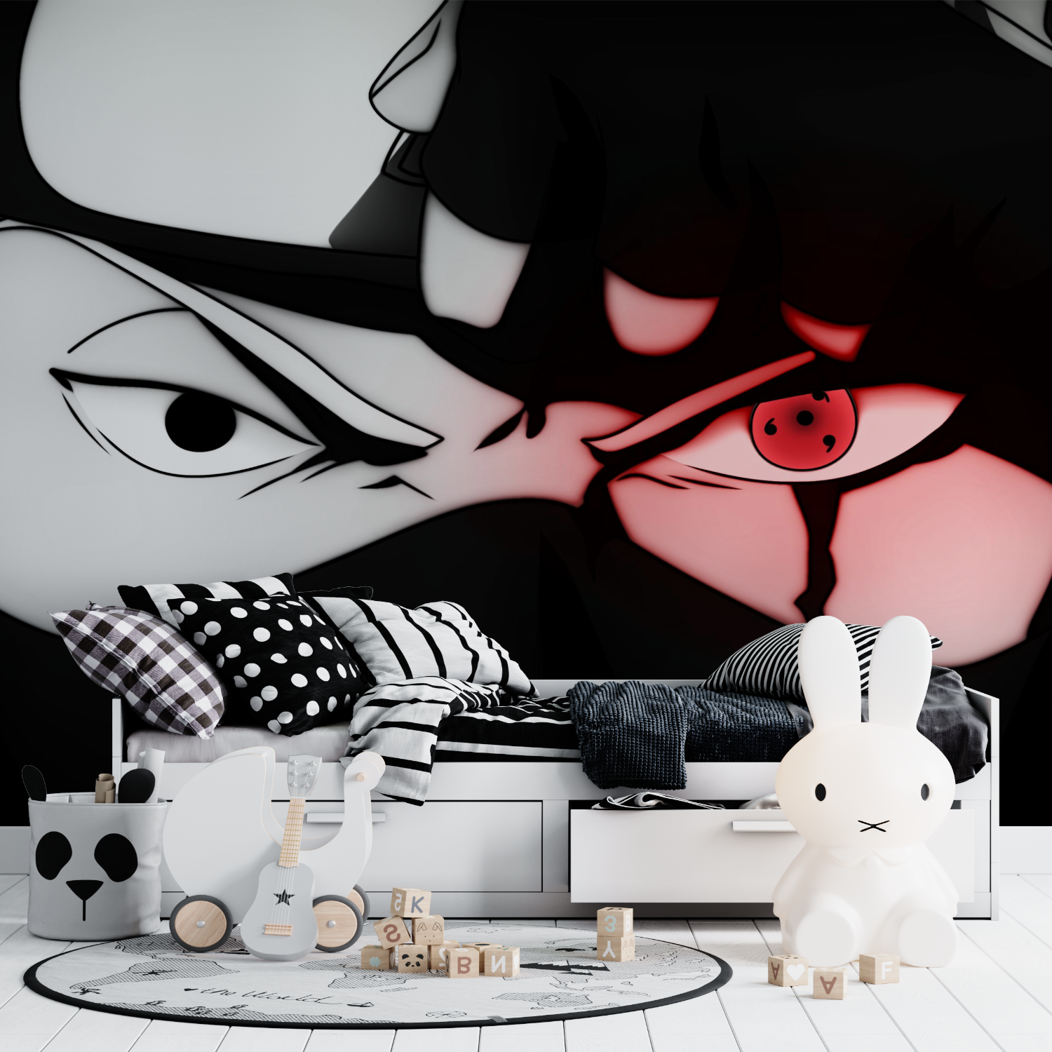 Naruto Red and Black Wallpaper | Murals Wallpaper