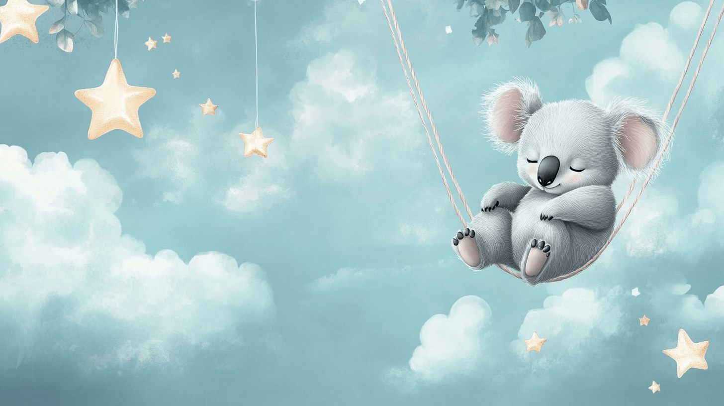 Koala Wallpaper on a Shooting Star | Murals Wallpaper