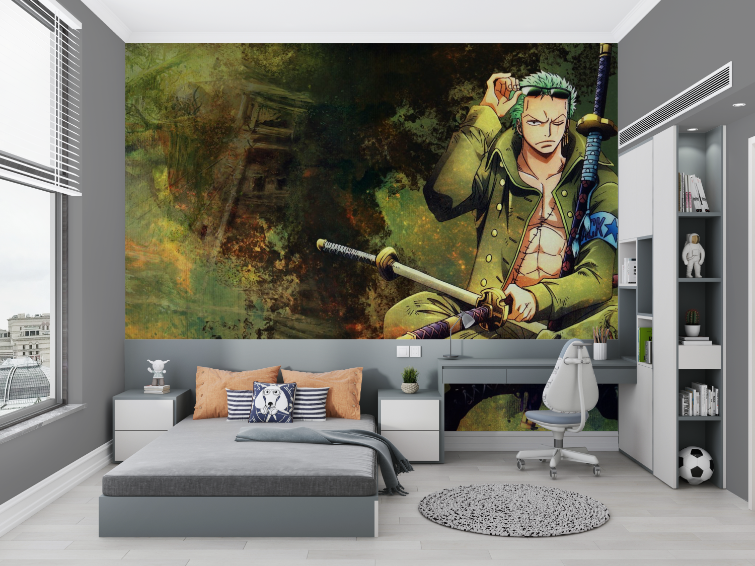 One Piece Zoro Green Wallpaper | Murals Wallpaper