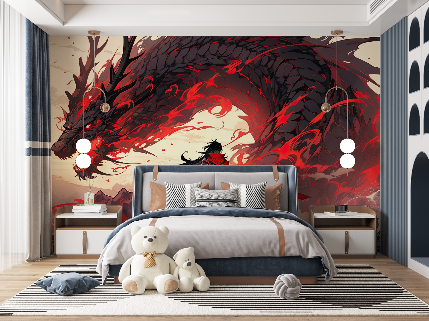 Red Dragon Anime Wallpaper | Murals Wallpaper