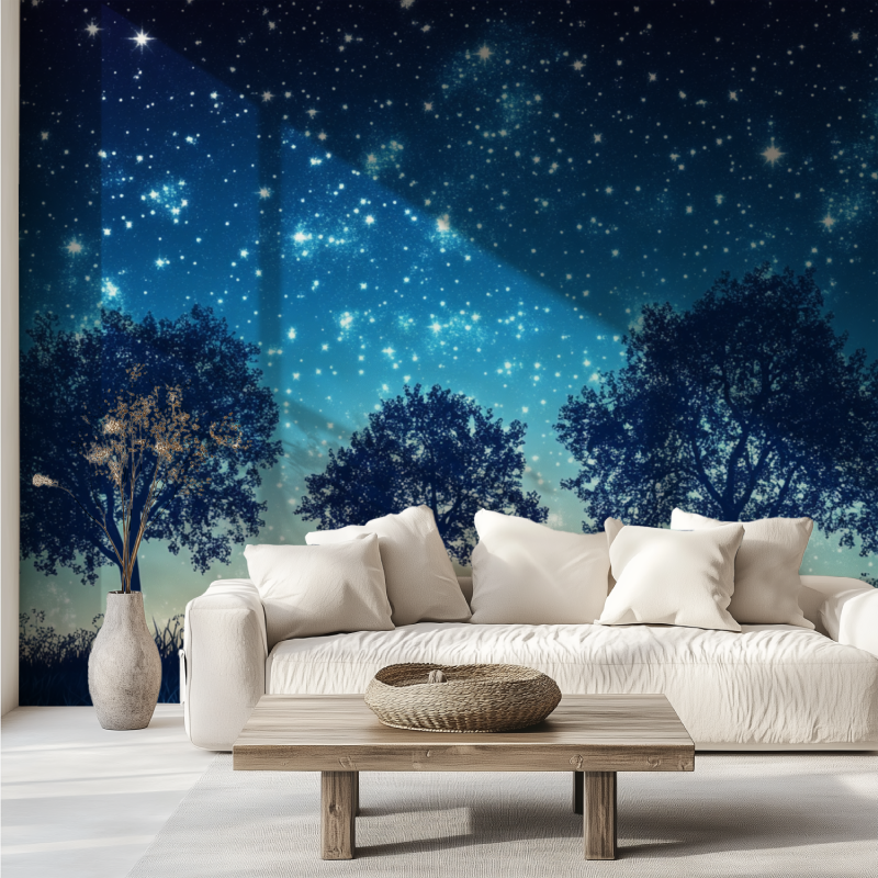 Tree and Star Wallpaper | Murals Wallpaper