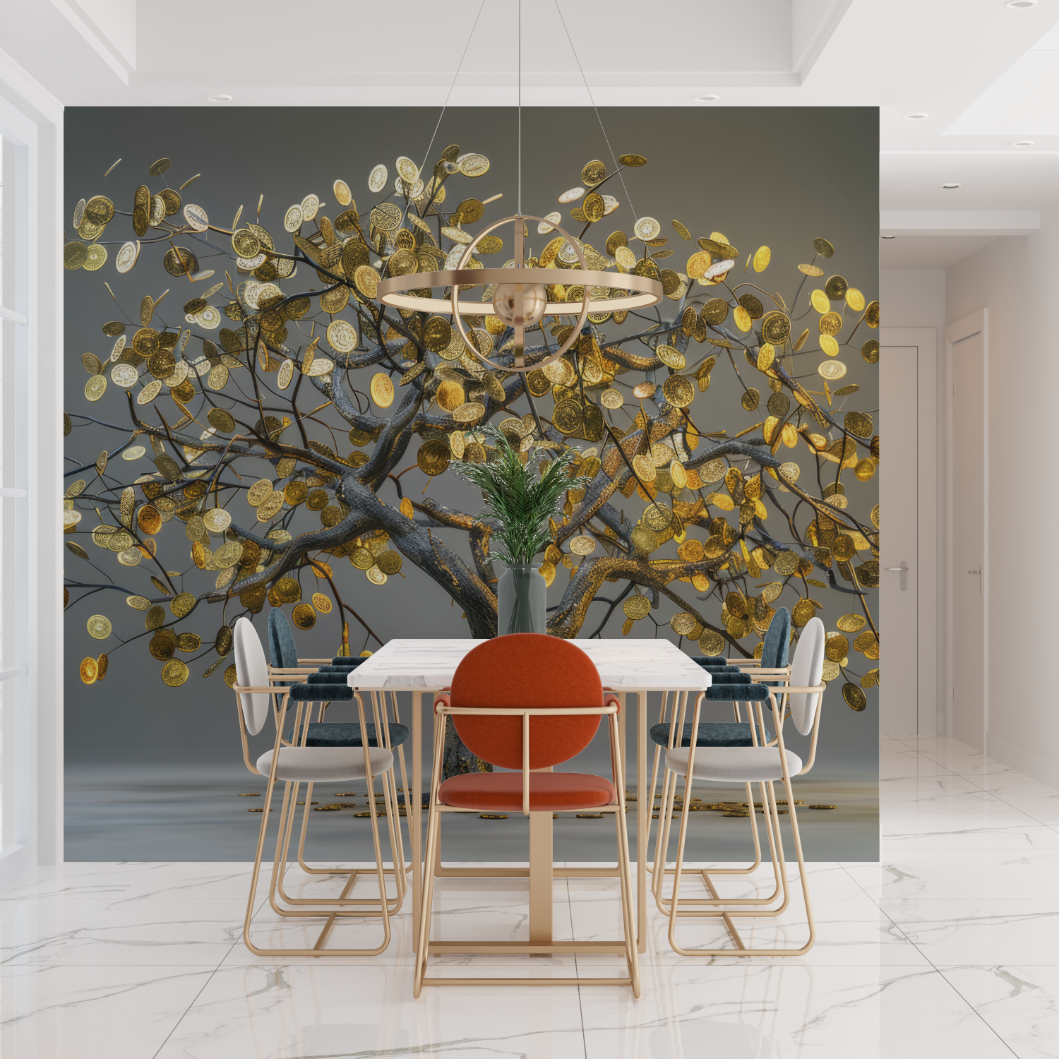 Golden Tree Wallpaper | Murals Wallpaper