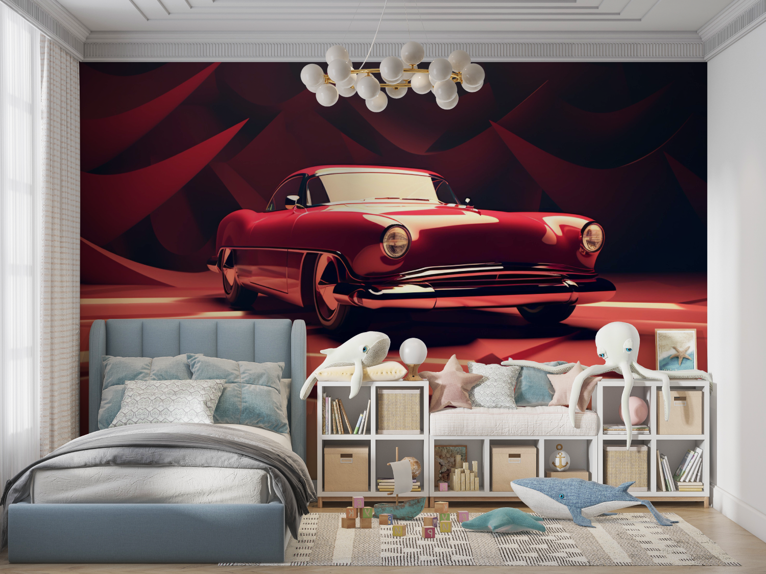 Rote Kindertapete | Wandbildtapete