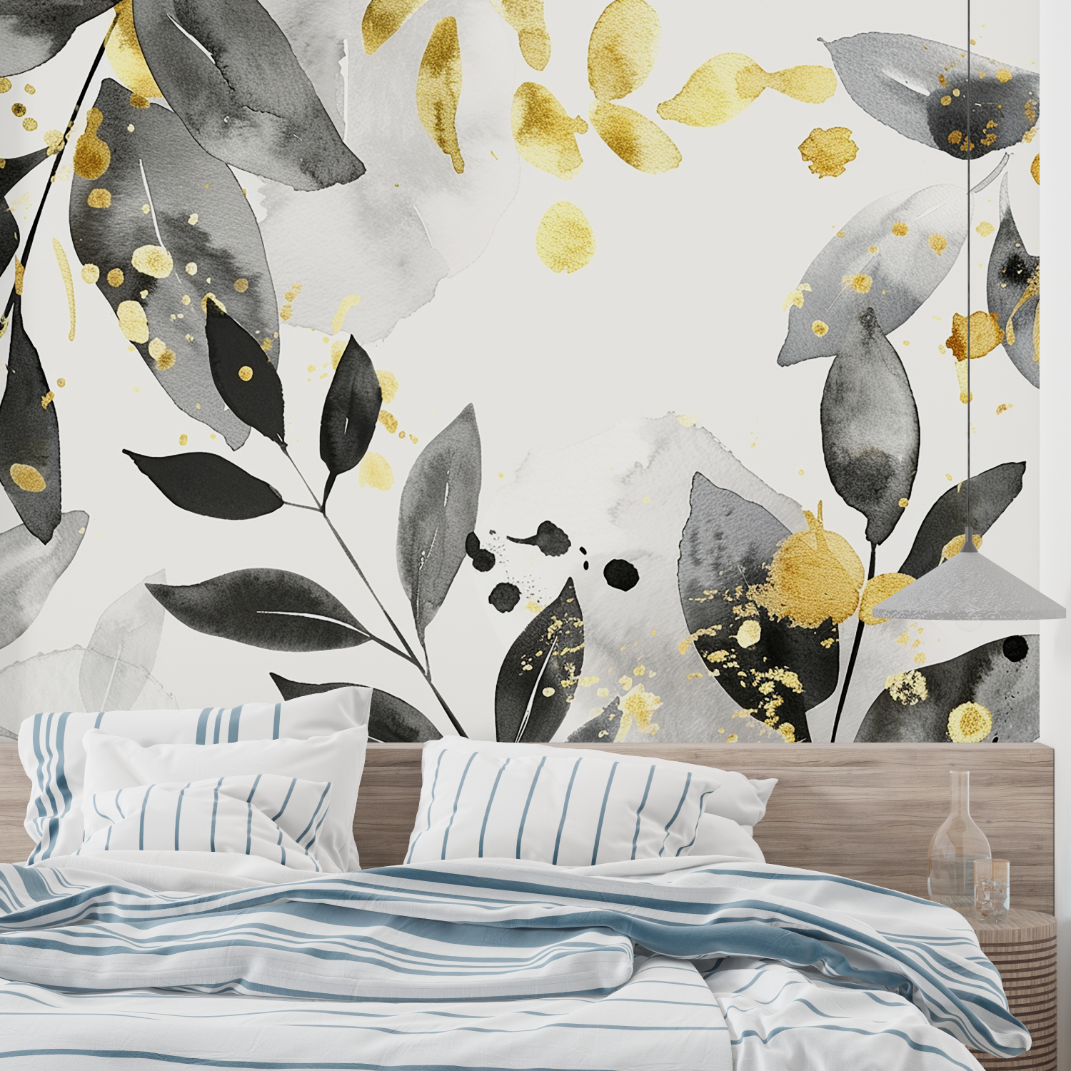 Gray Yellow Wallpaper | Murals Wallpaper