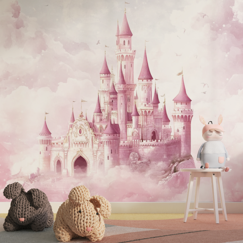 Princess Castle Pink Wallpaper | Murals Wallpaper