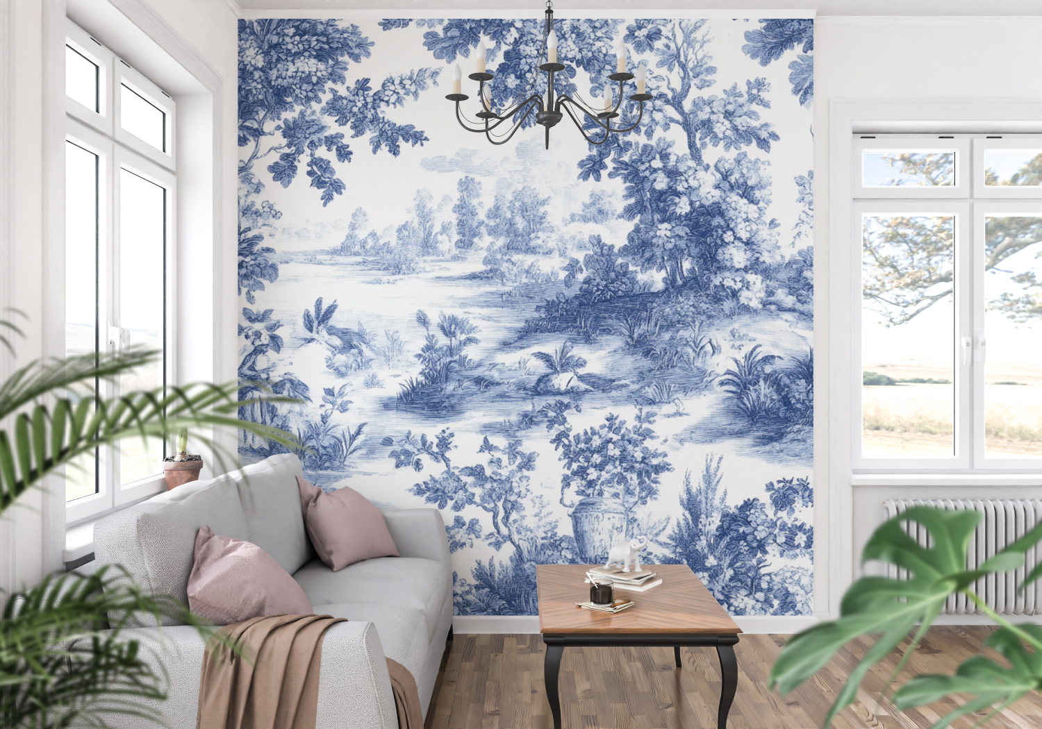 Toile de Jouy Wallpaper Bedroom | Murals Wallpaper