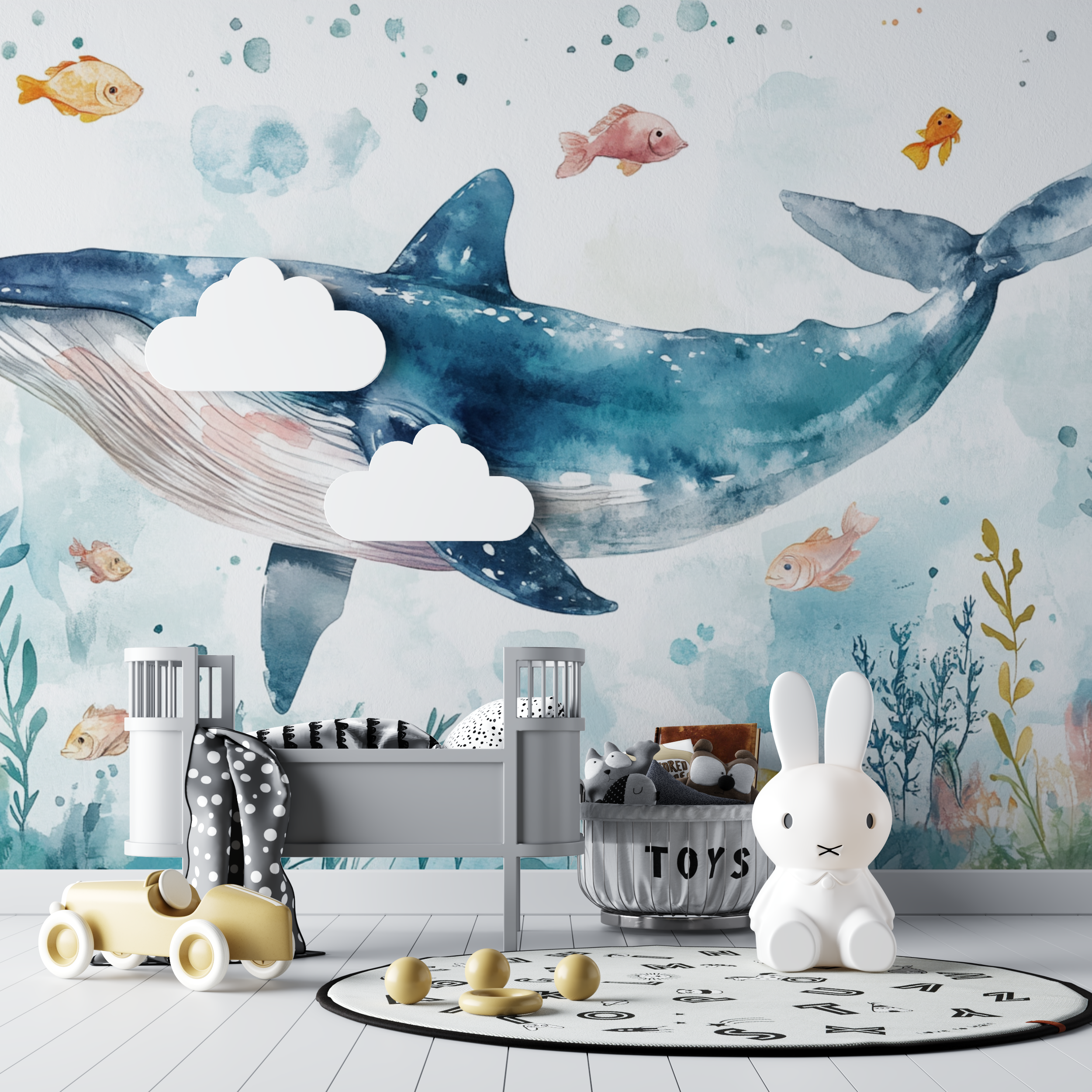 Marine Wallpaper Sea and Whale | Murals Wallpaper