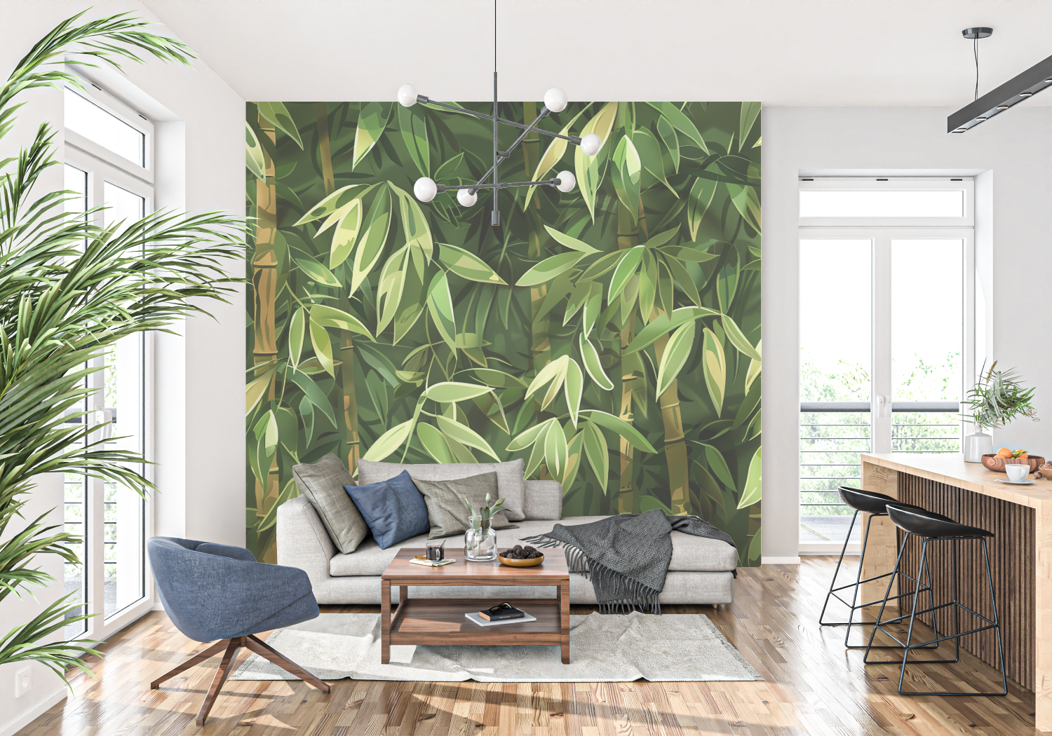 Grüner Bambus Tapete | Wandbilder Tapete