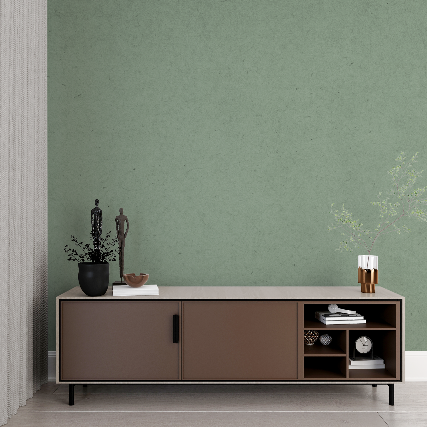 Sage Green Solid Wallpaper | Murals Wallpaper