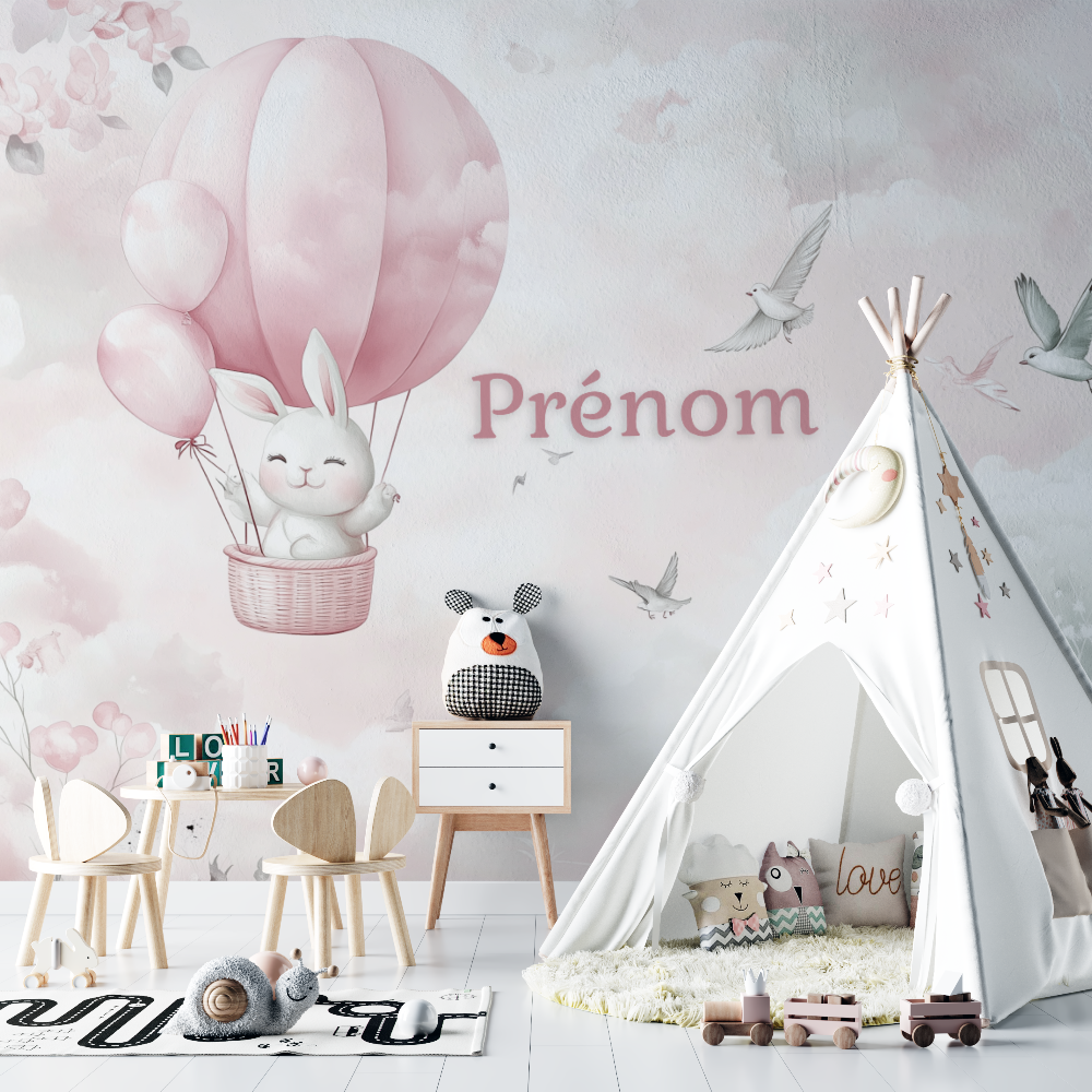 Baby-Häschen Namens-Tapete | Murals Tapeten