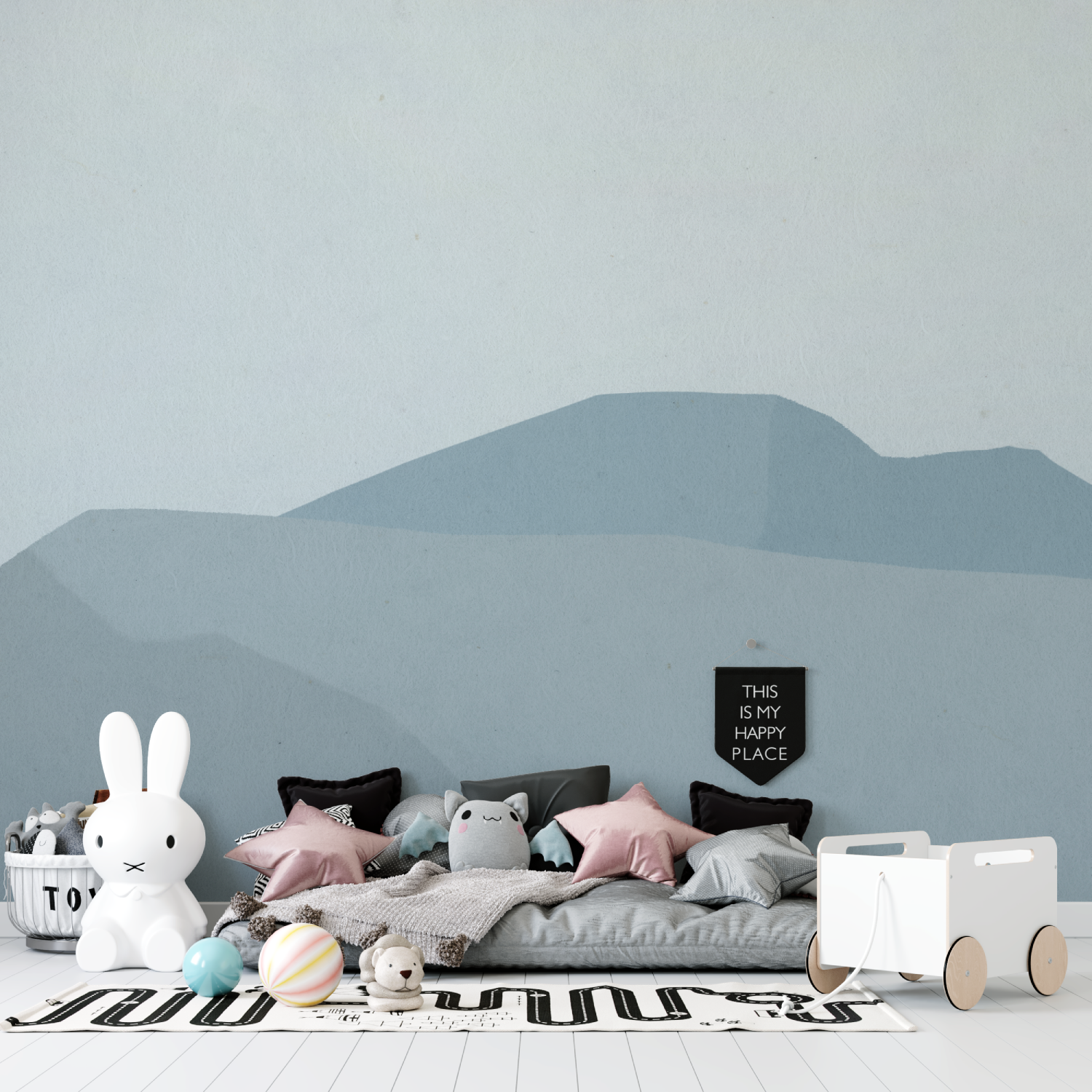 Blue Design Kids Wallpaper | Murals Wallpaper