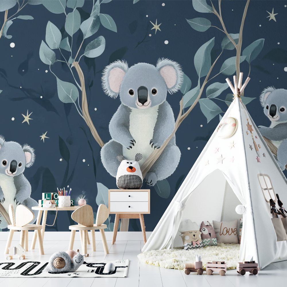Koala Wallpaper and Starry Silence | Murals Wallpaper